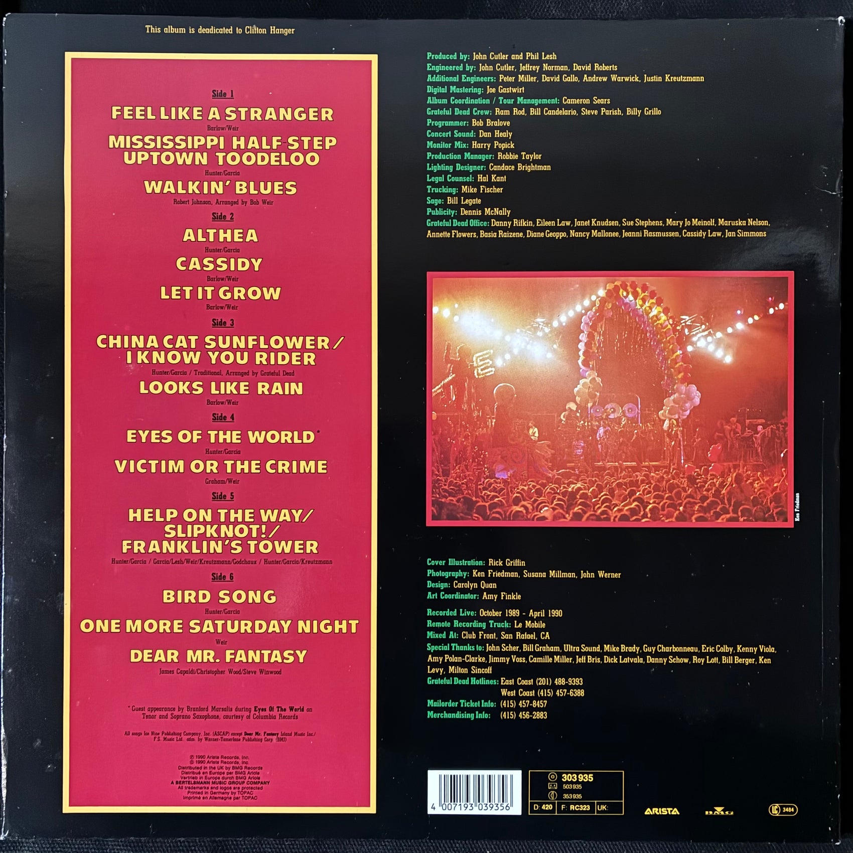 GRATEFUL DEAD - WITHOUT A NET (3LP) (USED VINYL 1990 EU M-/M-)