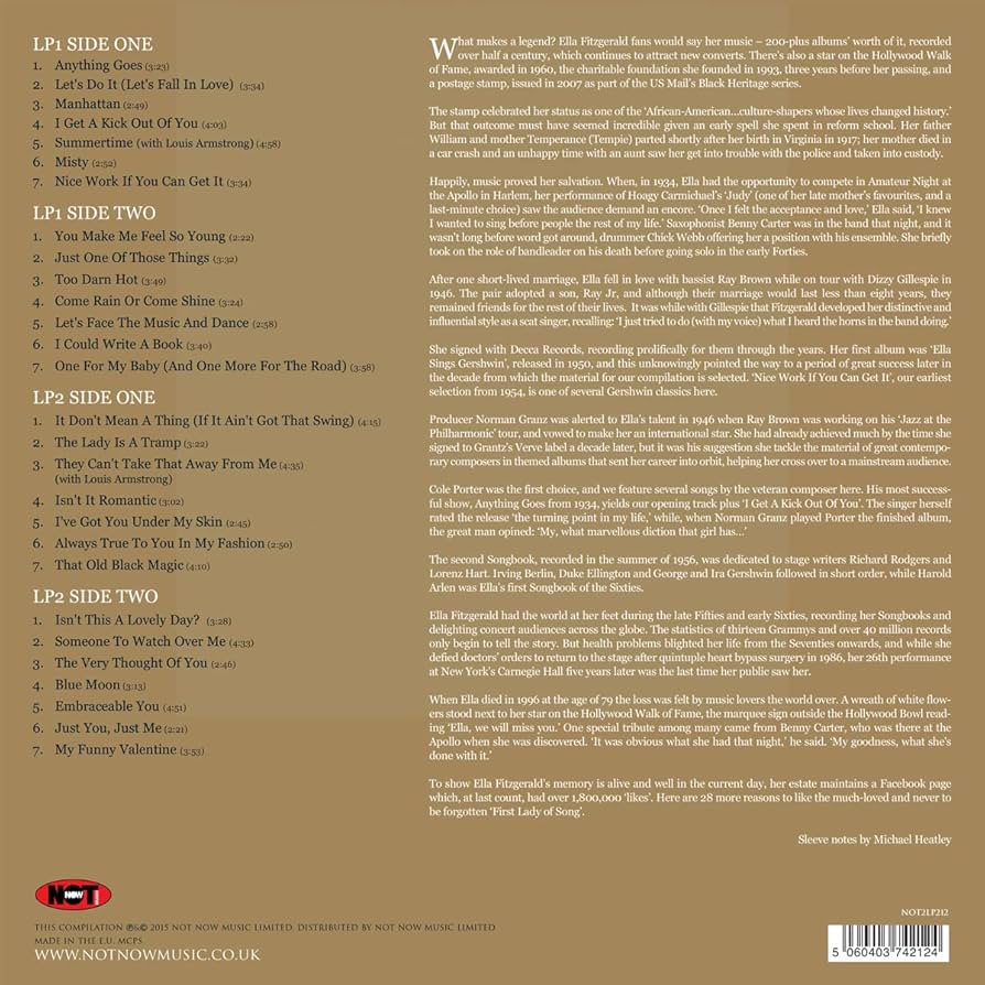 ELLA FITZGERALD - GOLD: THE ORIGINAL CLASSICS (2LP) VINYL