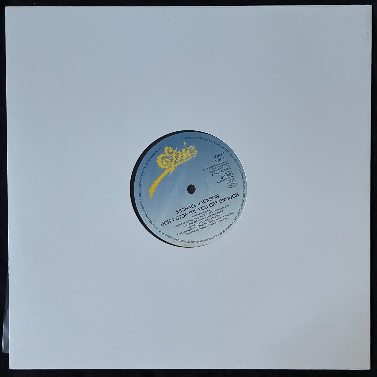 MICHAEL JACKSON - DON'T STOP 'TIL YOU GET ENOUGH (12") (USED VINYL 2000 UK M-)