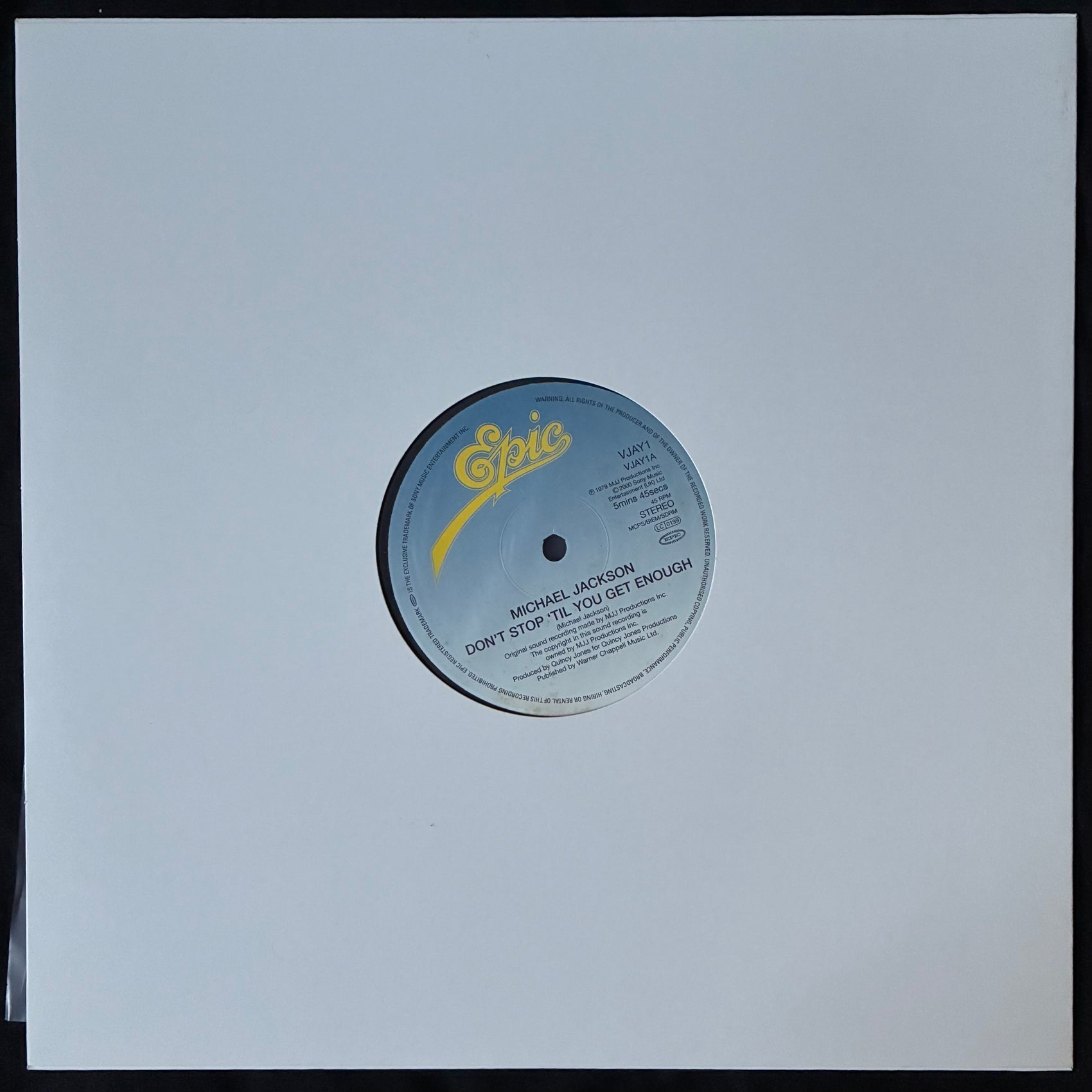 MICHAEL JACKSON - DON'T STOP 'TIL YOU GET ENOUGH (12") (USED VINYL 2000 UK M-)