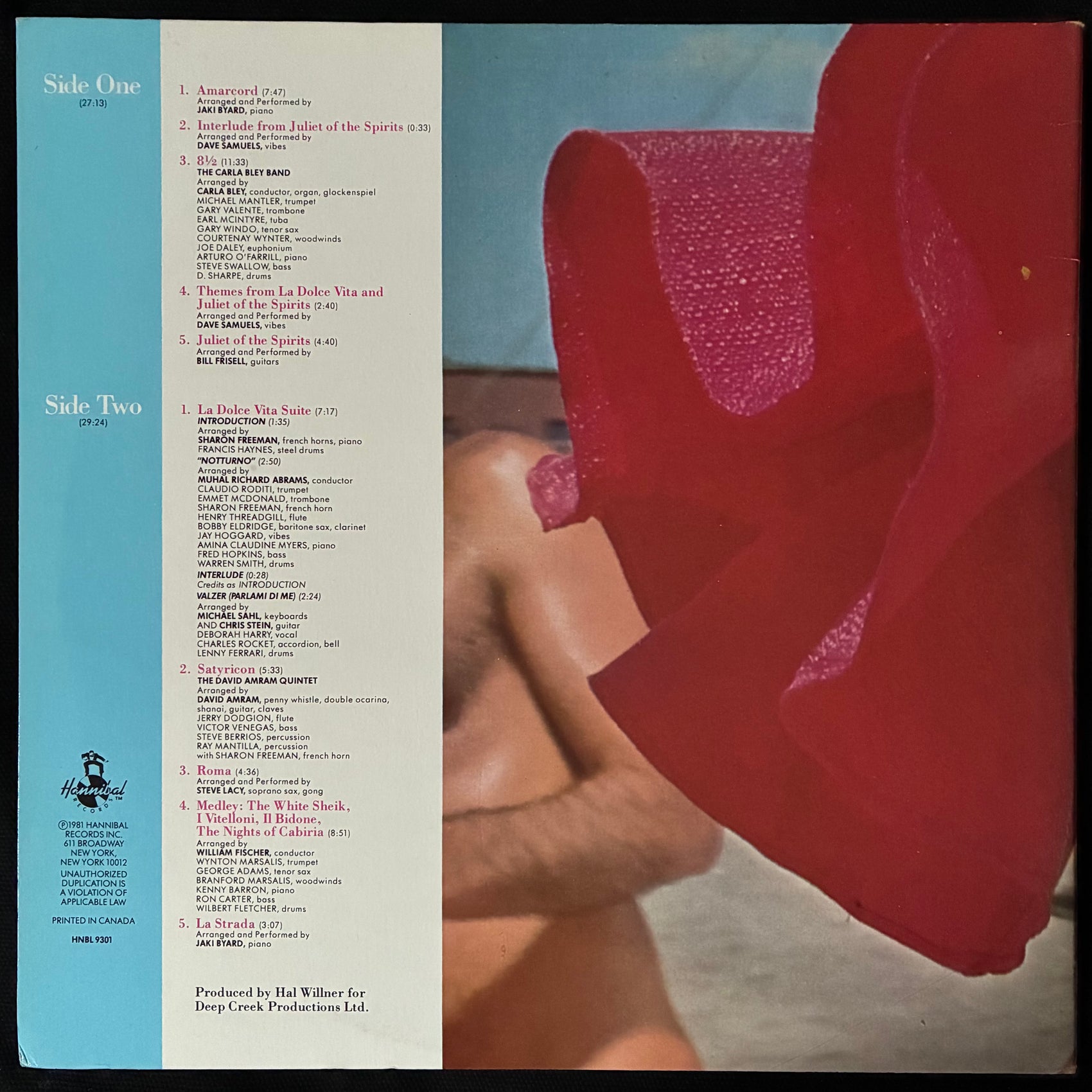NINO ROTA - AMARCORD OST (USED VINYL 1981 US M-/EX+)