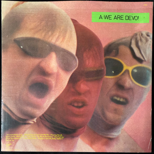 DEVO - Q: ARE WE NOT MEN? A: WE ARE DEVO! (FIRST PRESSING) (BLUE COLOURED) (USED VINYL 1978 UK M-/M-)