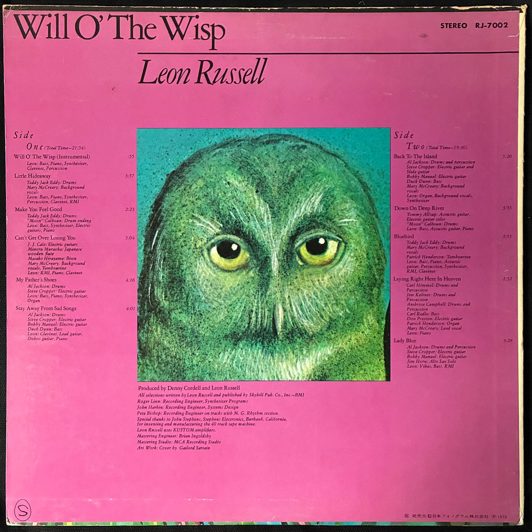 LEON RUSSELL - WILL O' THE WISP (USED VINYL 1975 JAPAN M-/EX)