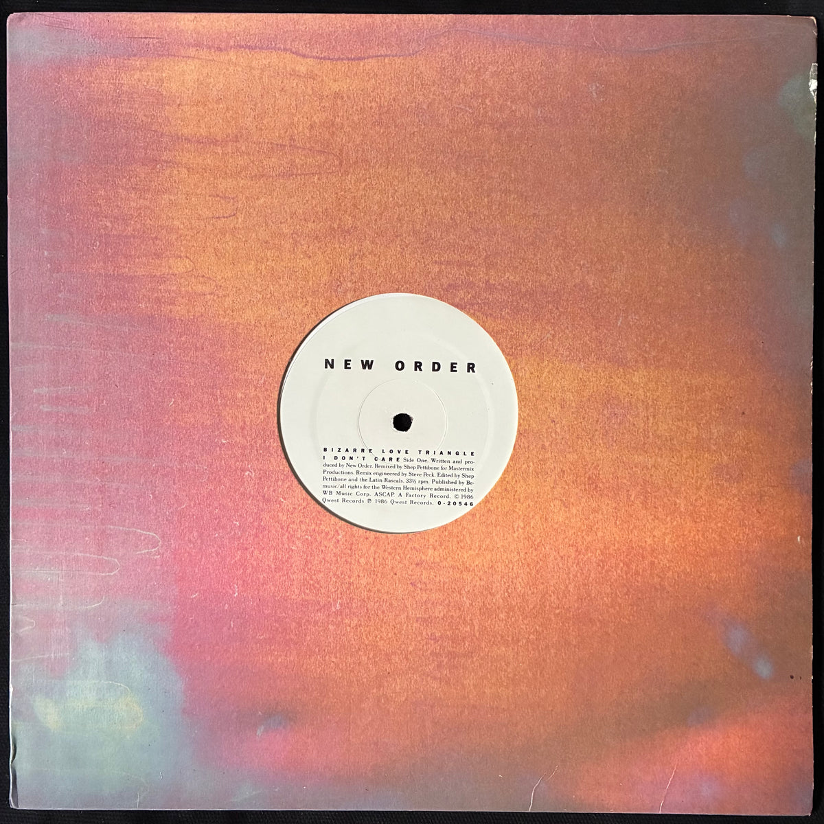 NEW ORDER - BIZARRE LOVE TRIANGLE (12" EP) (USED VINYL 1986 US M-)