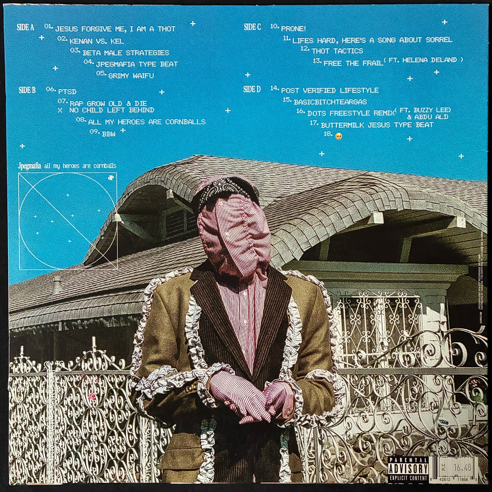 JPEGMAFIA - ALL MY HEROES ARE CORNBALLS (2LP) (USED VINYL 2019 US M-/M-)