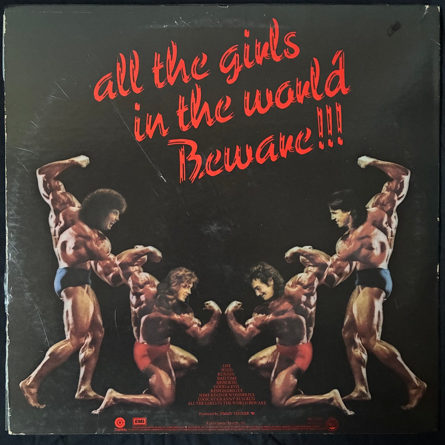 GRAND FUNK RAILROAD - ALL THE GIRLS IN THE WORLD BEWARE!!! (USED VINYL 1974 US EX+/EX-)