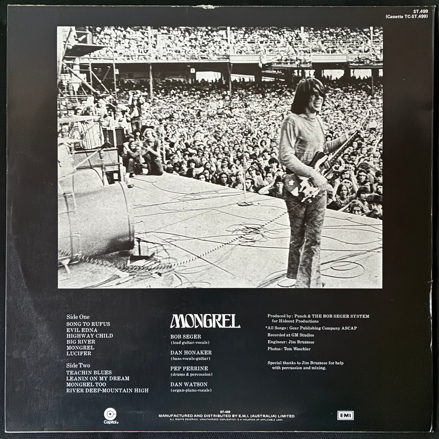 BOB SEGER SYSTEM - MONGREL (USED VINYL 1977 AUS M-/EX)