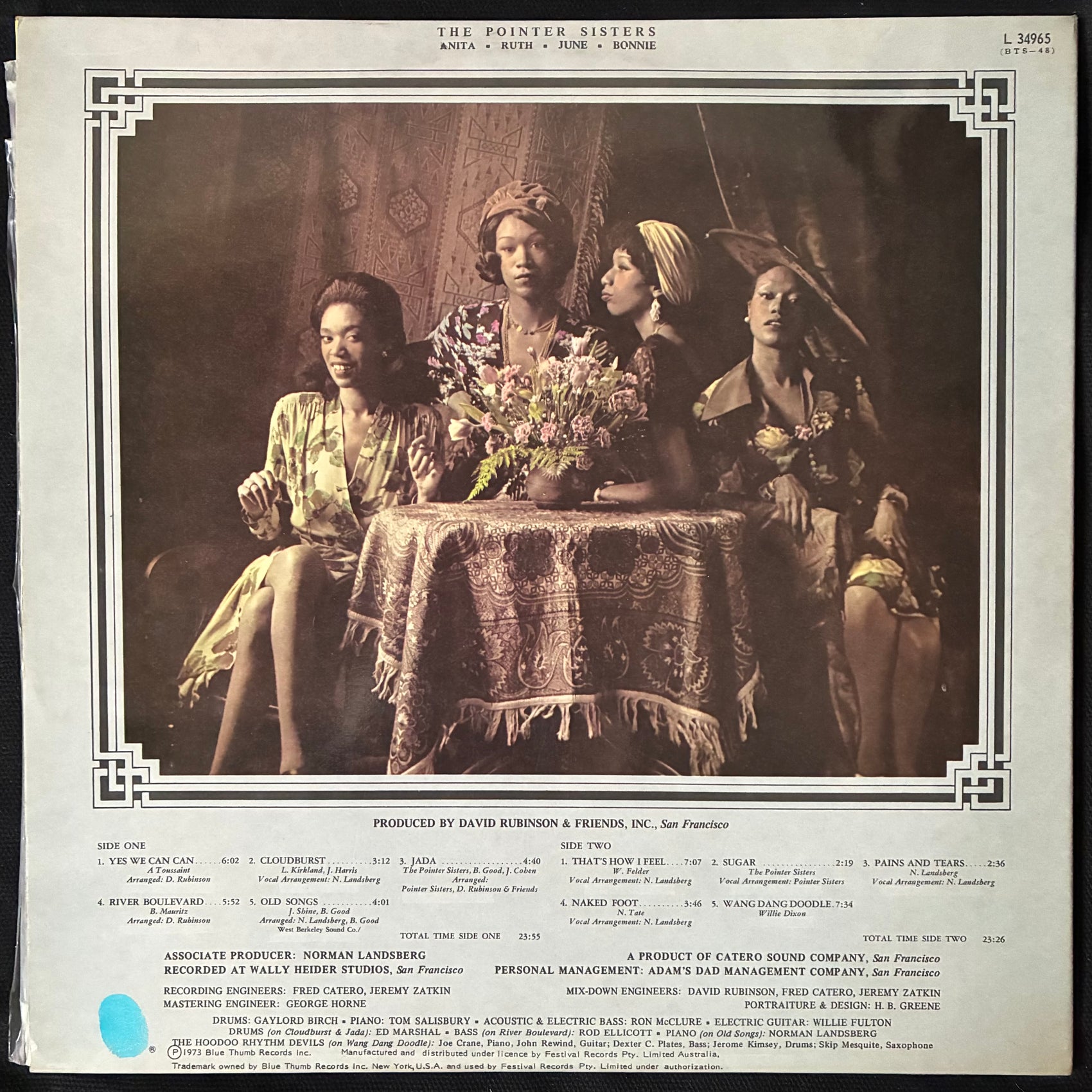POINTER SISTERS - THE POINTER SISTERS (USED VINYL 1973 AUS EX+/EX+)