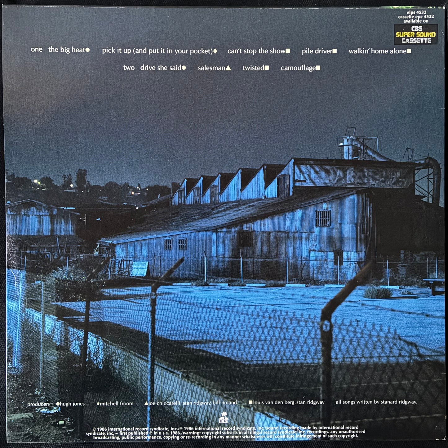 STAN RIDGEWAY - THE BIG HEAT (USED VINYL 1986 AUS M-/M-)