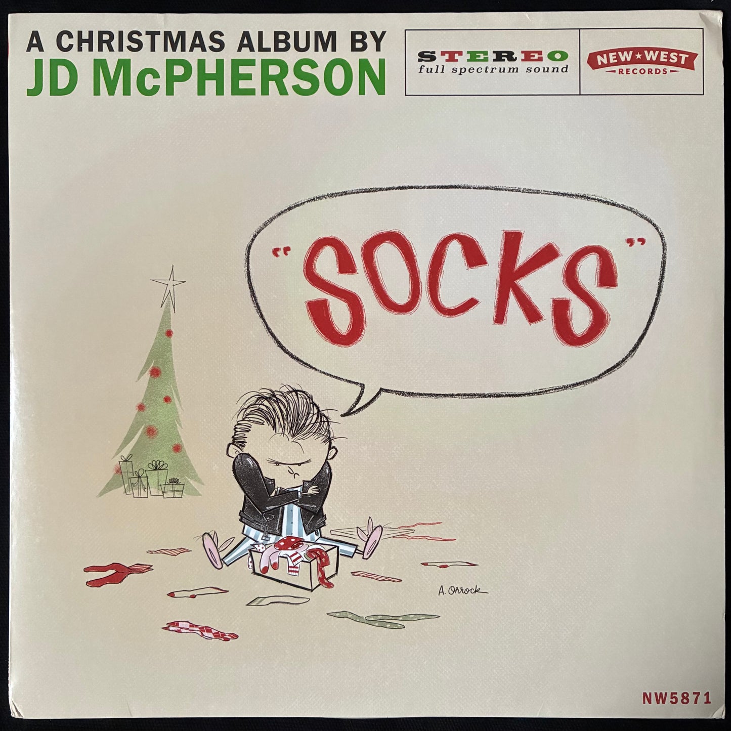 JD MCPHERSON - "SOCKS" A CHRISTMAS ALBUM BY JD MCPHERSON (PICTURE DISC) (USED VINYL 2024 US M-/EX-)