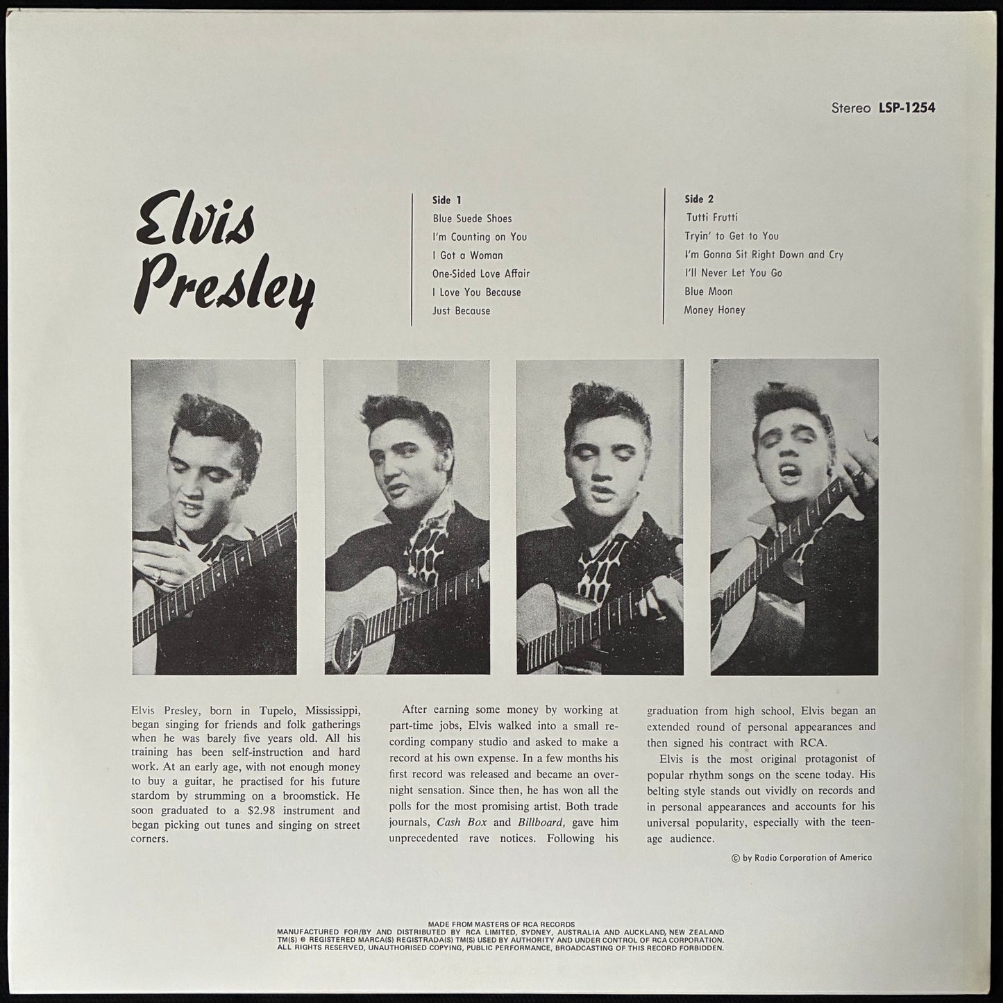 ELVIS PRESLEY - ELVIS PRESLEY (USED VINYL 1977 AUS M-/M-)