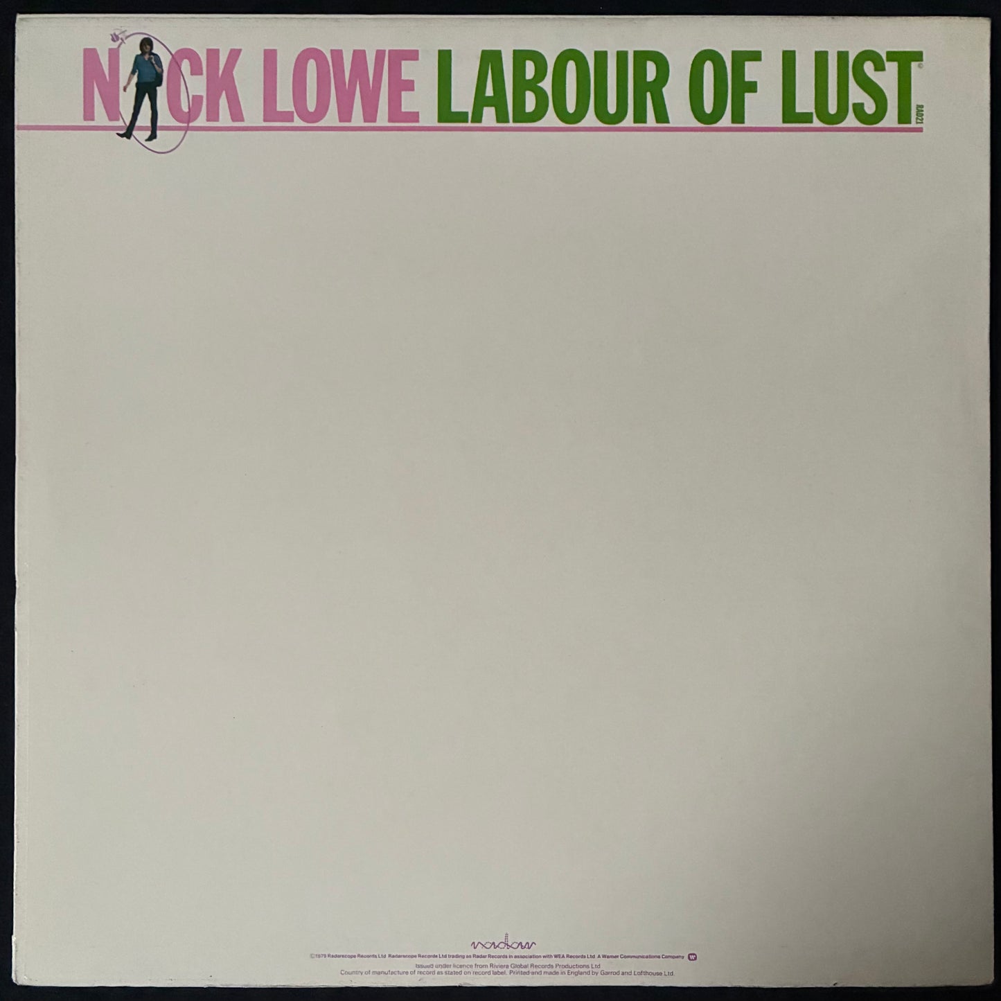 NICK LOWE - LABOUR OF LUST (FIRST PRESSING) (USED VINYL 1979 UK M-/EX)