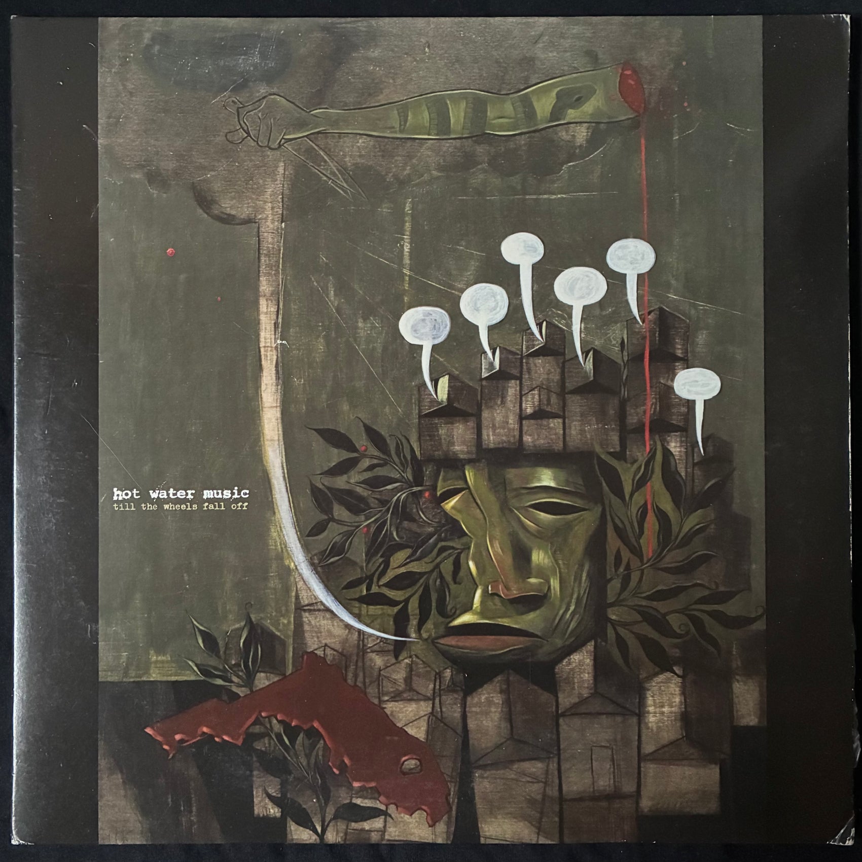 HOT WATER MUSIC - TILL THE WHEELS FALL OFF (2LP) (BLUE COLOURED) (USED VINYL 2008 US M-/EX)