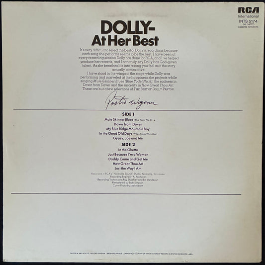 DOLLY PARTON - THE BEST OF DOLLY PARTON (USED VINYL 1981 UK M-/EX)