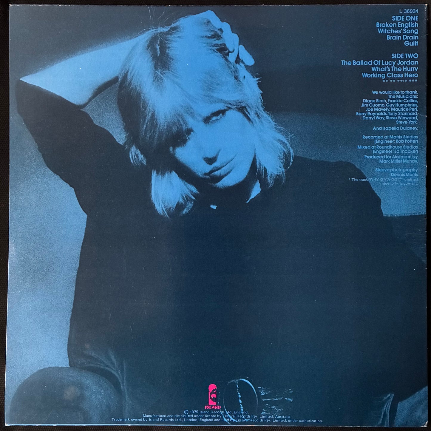 MARIANNE FAITHFULL - BROKEN ENGLISH (LP+7") (USED VINYL 1979 AUS M-/EX+)