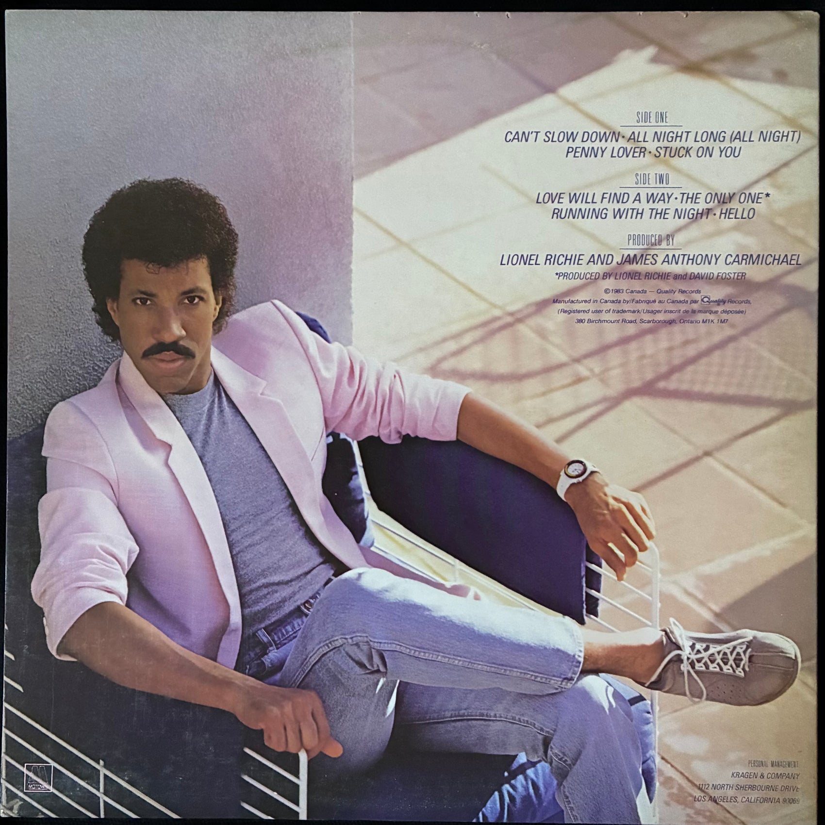 LIONEL RICHIE - CAN'T SLOW DOWN (USED VINYL 1983 CANADA M-/EX+)