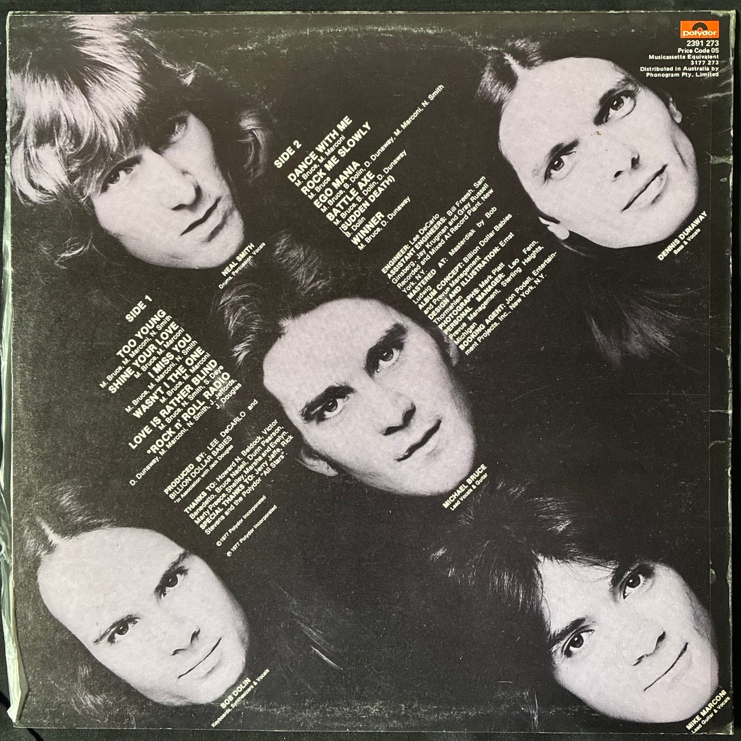 BILLION DOLLAR BABIES - BATTLE AXE (USED VINYL 1977 AUS M-/EX-)