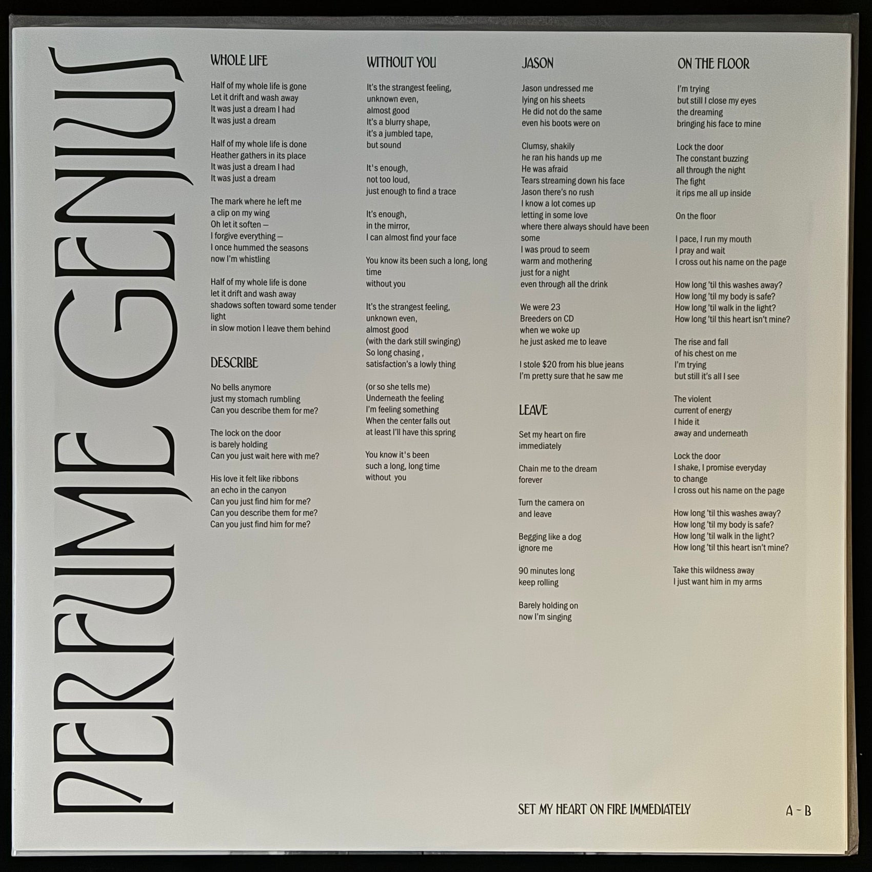 PERFUME GENIUS - SET MY HEART ON FIRE IMMEDIATELY (2LP) (BLUE COLOURED) (USED VINYL 2020 US M-/M-)