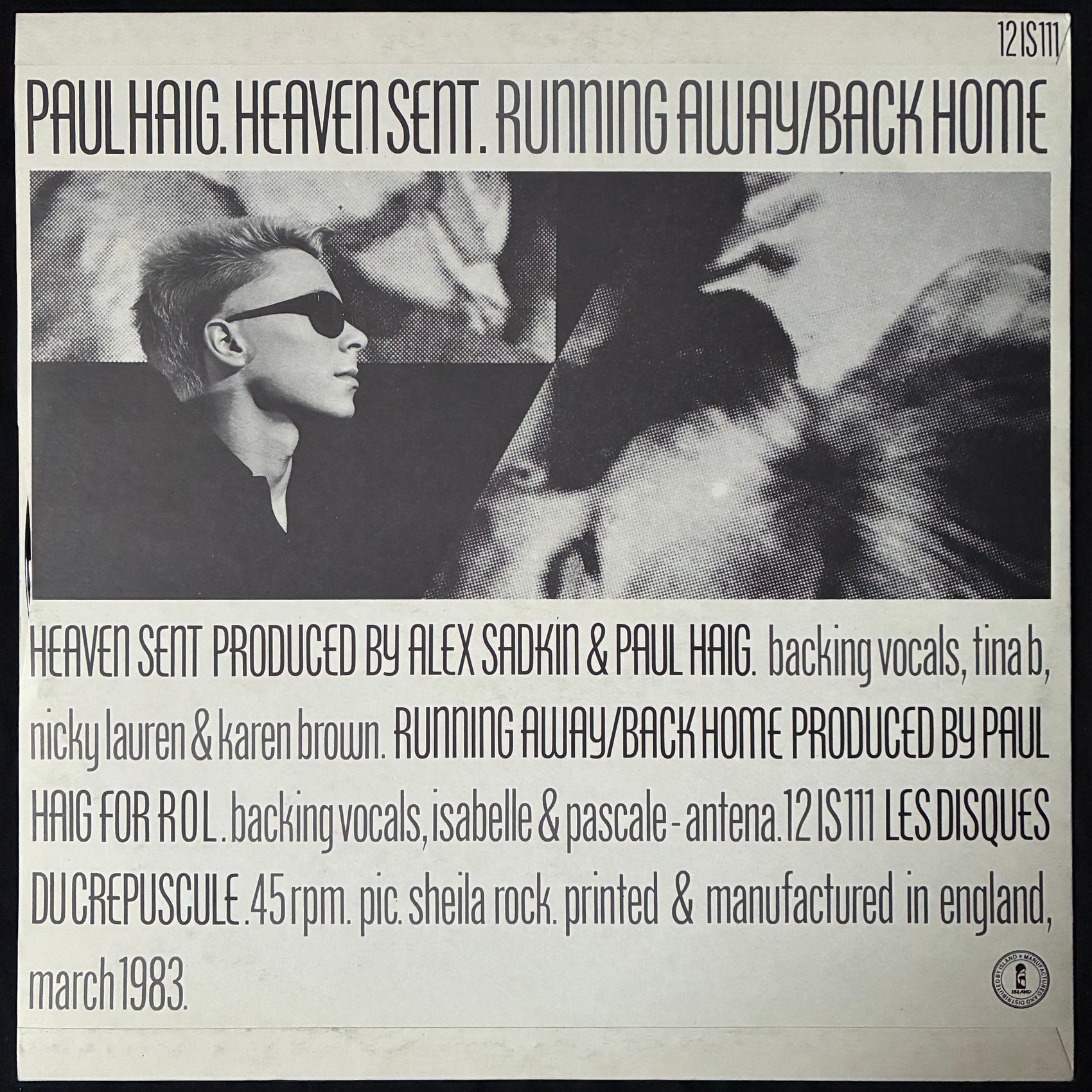 PAUL HAIG - HEAVEN SENT (12") (USED VINYL 1984 UK M-/M-)