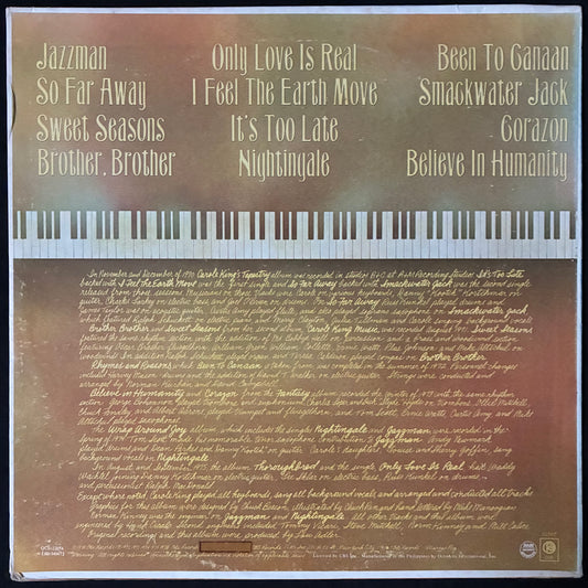 CAROLE KING - HER GREATEST HITS (USED VINYL 1979 PHILIPPINES M-/EX-)