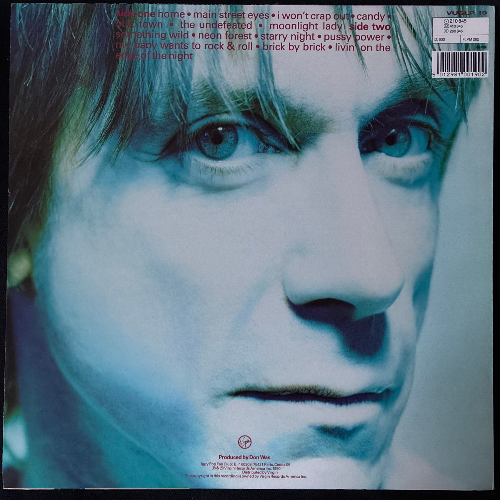 IGGY POP - BRICK BY BRICK (YELLOW COLOURED) (USED VINYL 1990 AUS M-/M-)