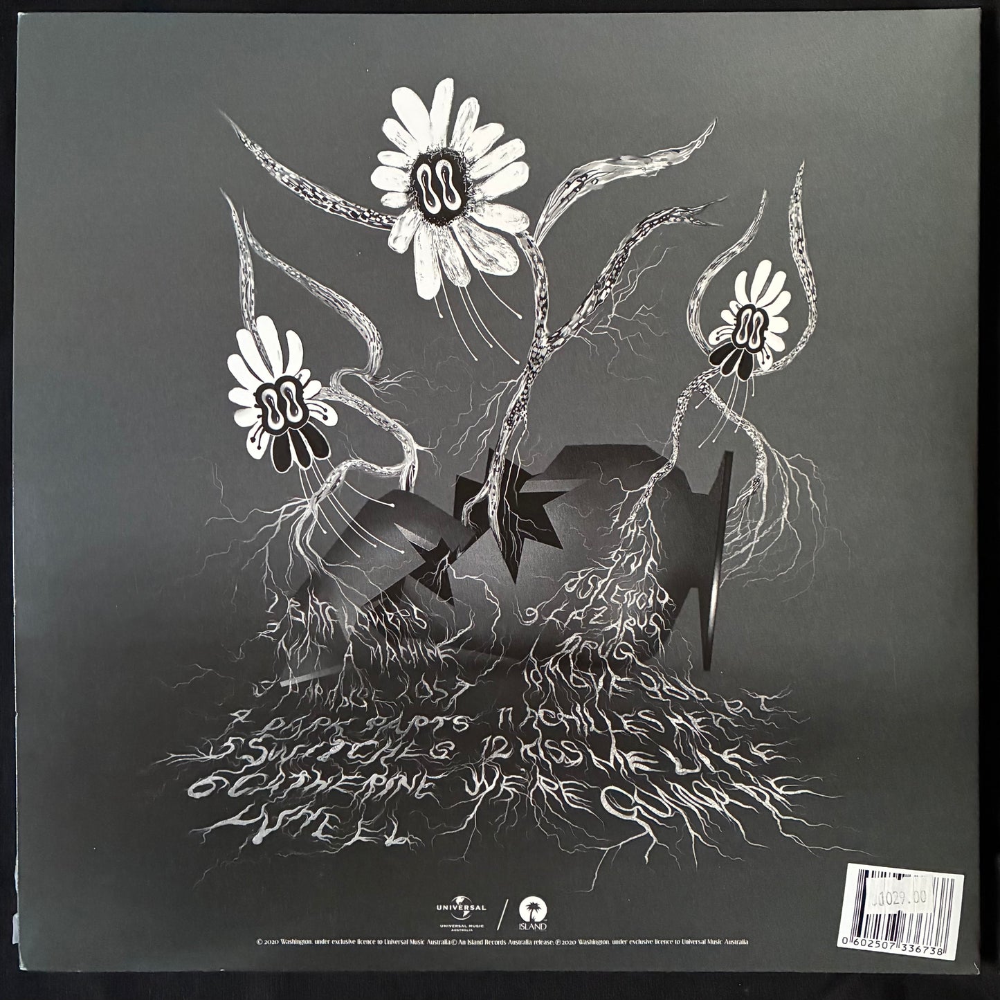 WASHINGTON - BATFLOWERS (2LP) (BLACK/WHITE VINYL) (USED VINYL 2020 AUS M-/M-)