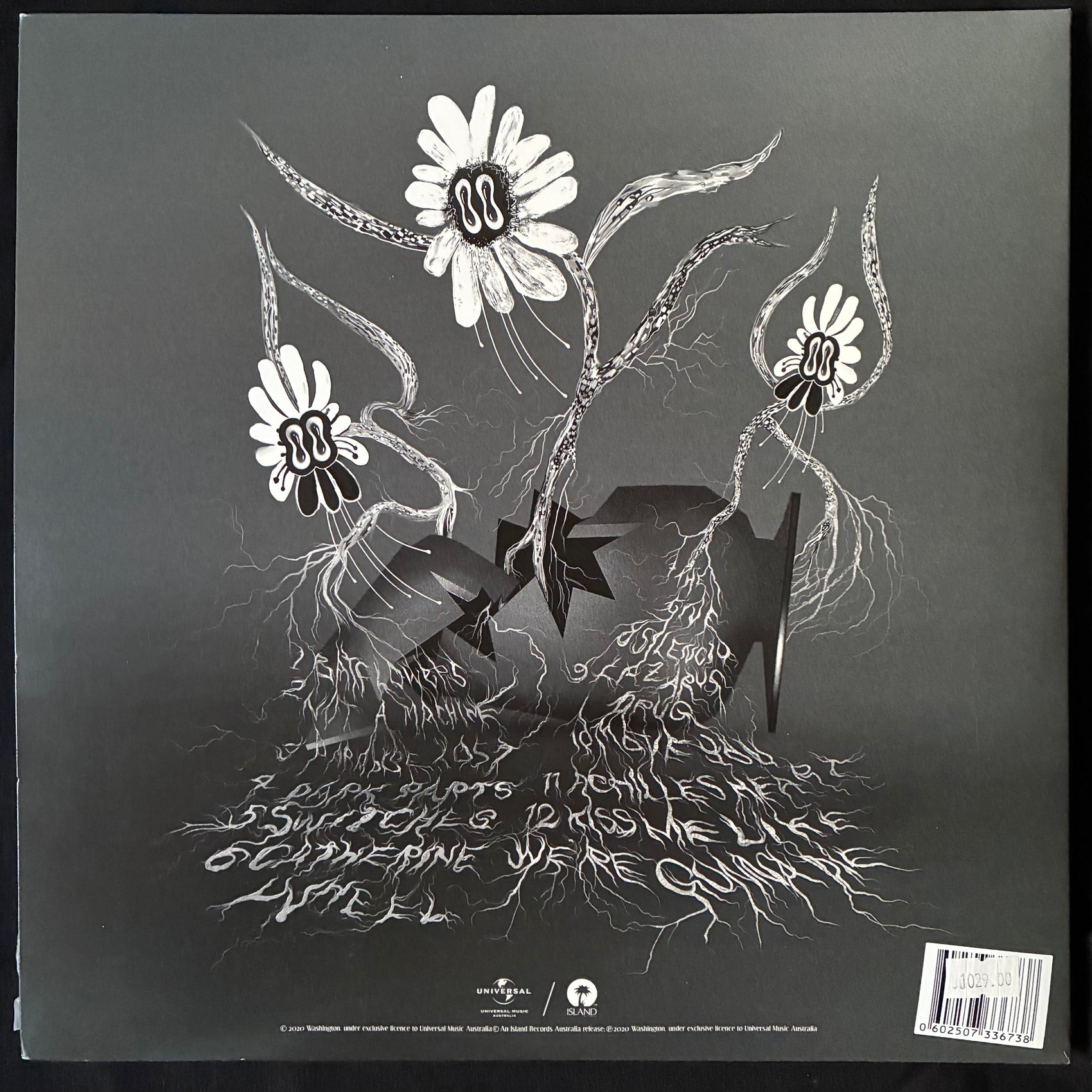 WASHINGTON - BATFLOWERS (2LP) (BLACK/WHITE VINYL) (USED VINYL 2020 AUS M-/M-)