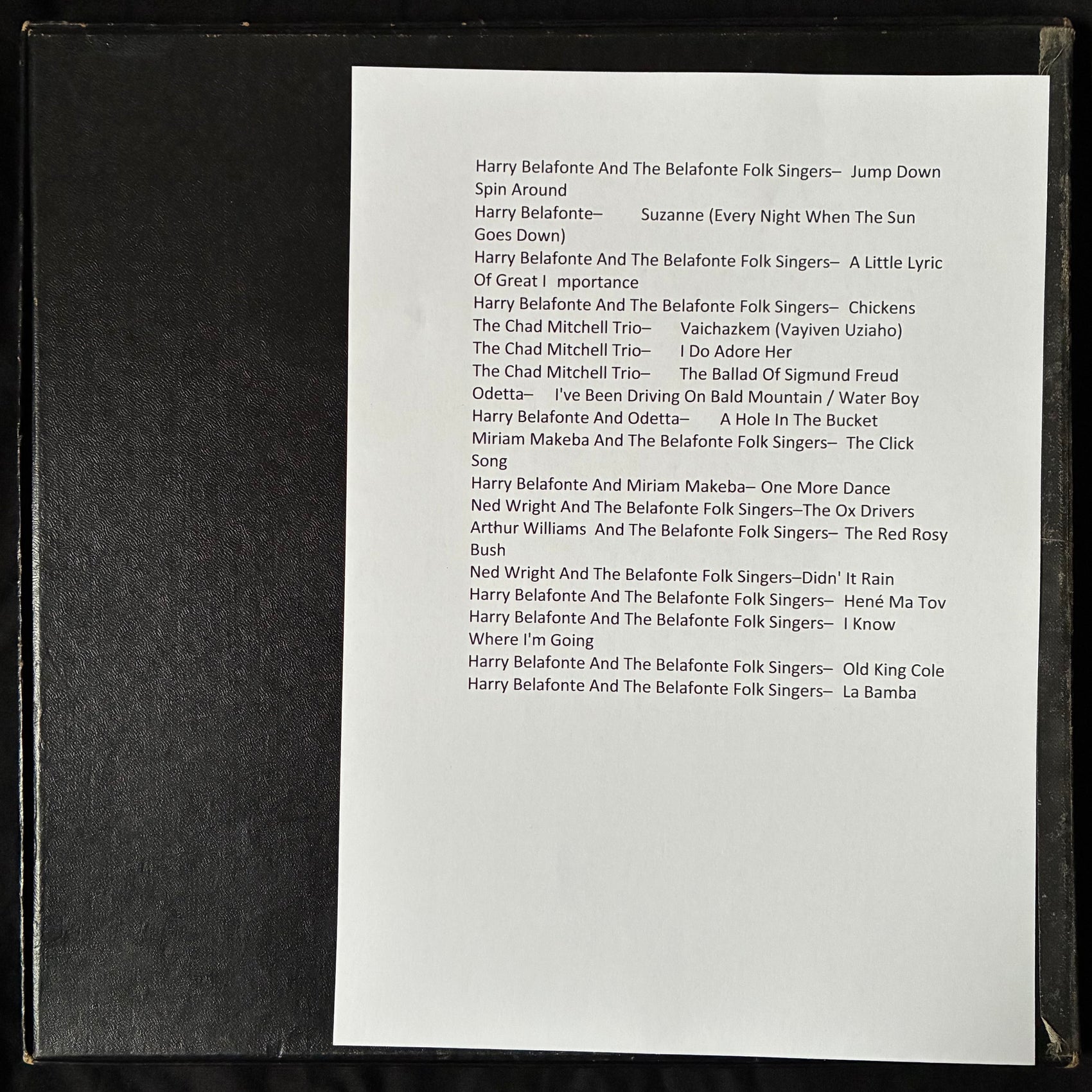 HARRY BELAFONTE - BELAFONTE RETURNS TO CARNEGIE HALL (2LP BOX SET) (USED VINYL 1959 AUS EX+/EX-)