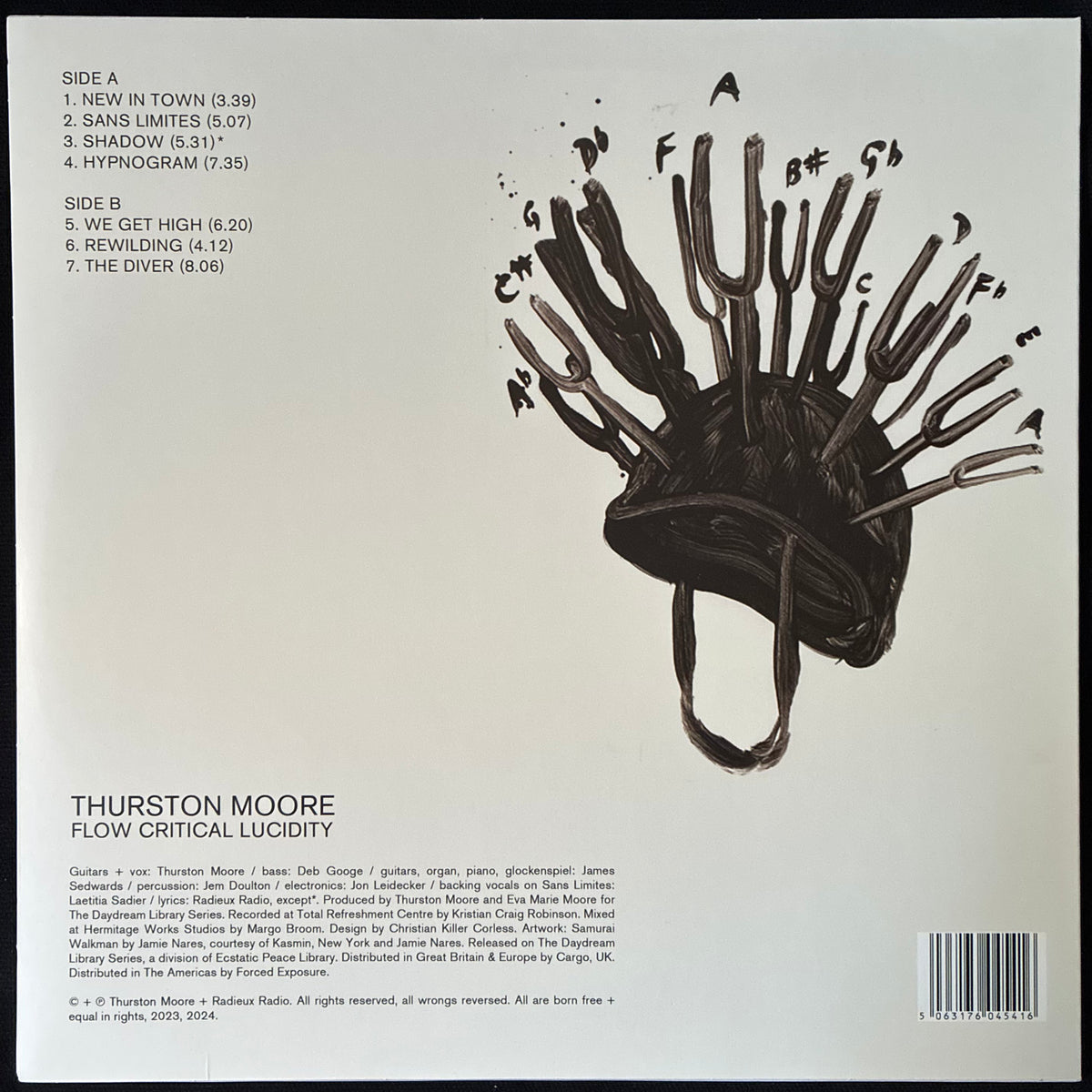 THURSTON MOORE - FLOW CRITICAL LUCIDITY (LP+FLEXI DISC) (WHITE/GREEN COLOURED) (USED VINYL 2024 US M-/M-)