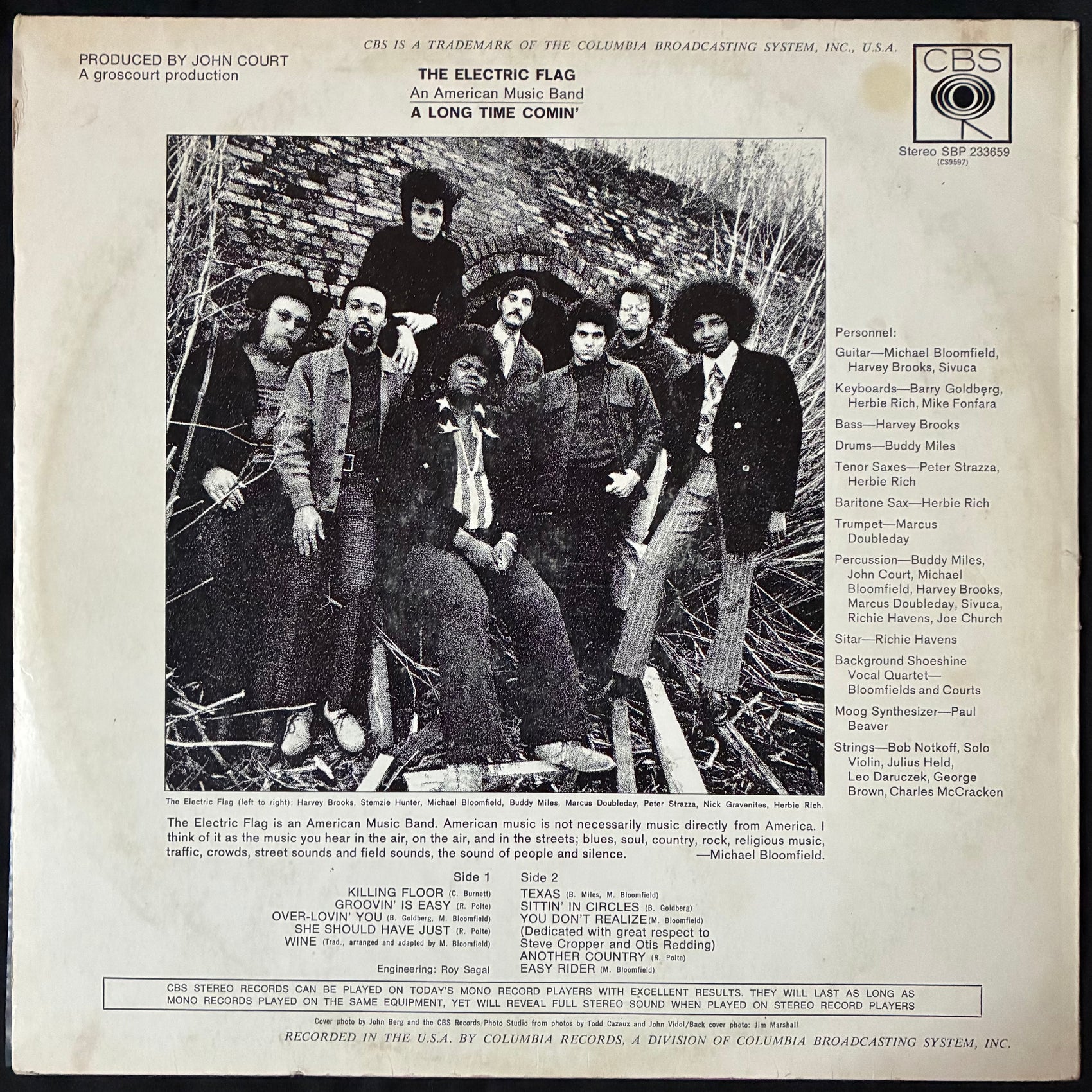 ELECTRIC FLAG - A LONG TIME COMIN' (USED VINYL 1968 AUS EX+/EX-)