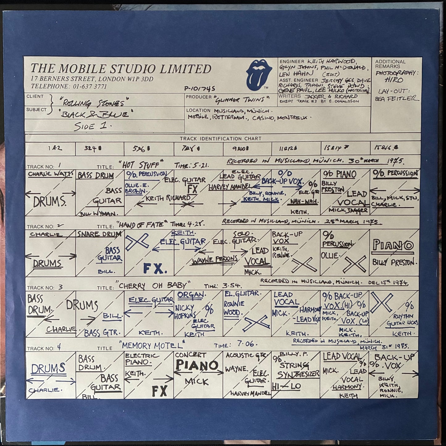 ROLLING STONES - BLACK AND BLUE (USED VINYL 1976 JAPAN M-/EX+)