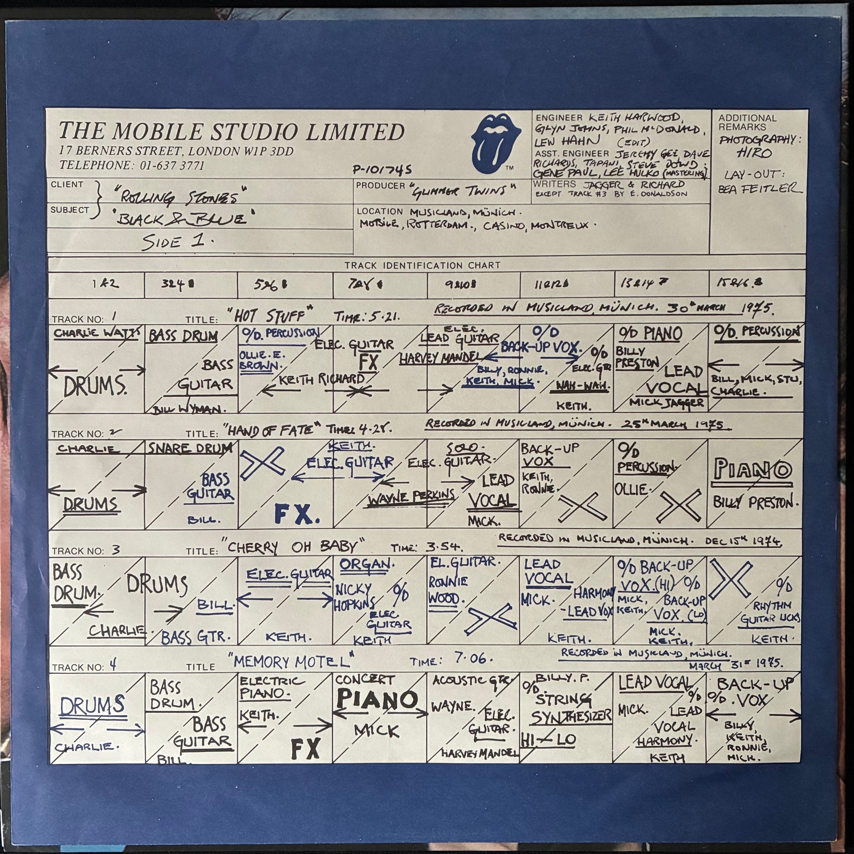 ROLLING STONES - BLACK AND BLUE (USED VINYL 1976 JAPAN M-/EX+)