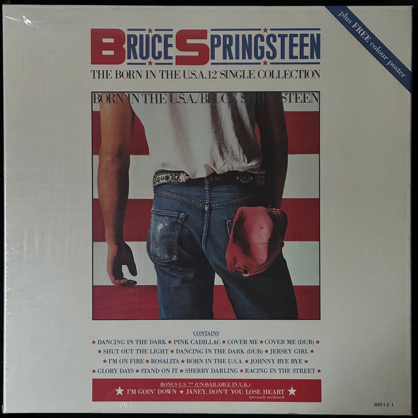 BRUCE SPRINGSTEEN - BORN IN THE U.S.A. (4x12"+7" BOX SET) (USED VINYL 1978 UK S.S.)