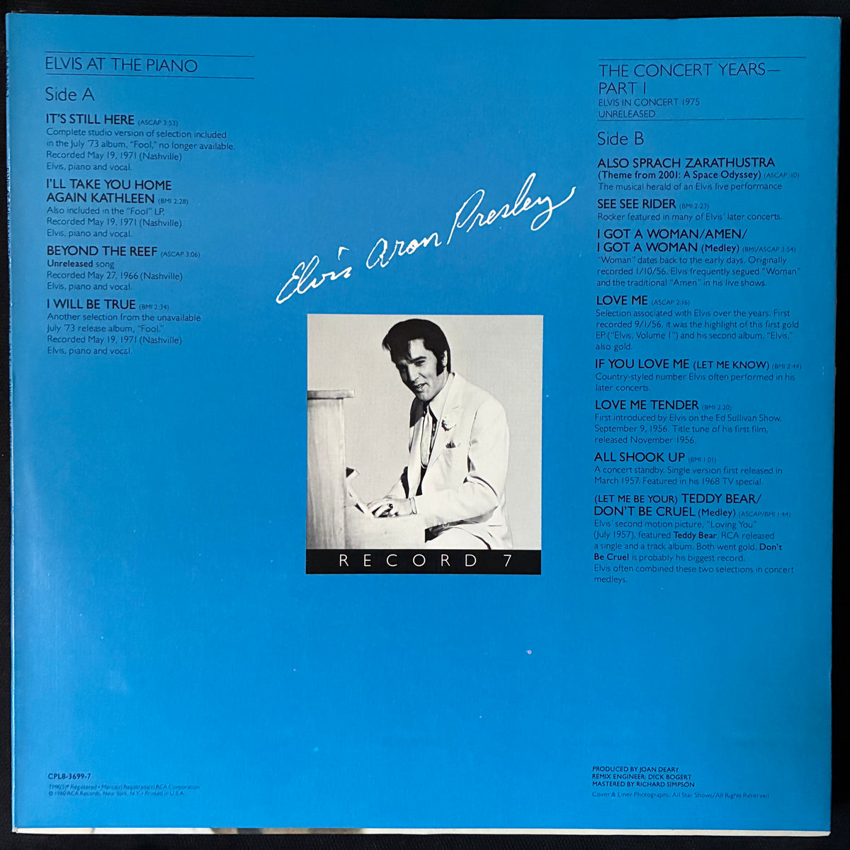 ELVIS PRESLEY - ELVIS ARON PRESLEY 1955-1980 : 25TH ANNIVERSARY (8LP BOX SET) (USED VINYL 1980 US M-/M-)