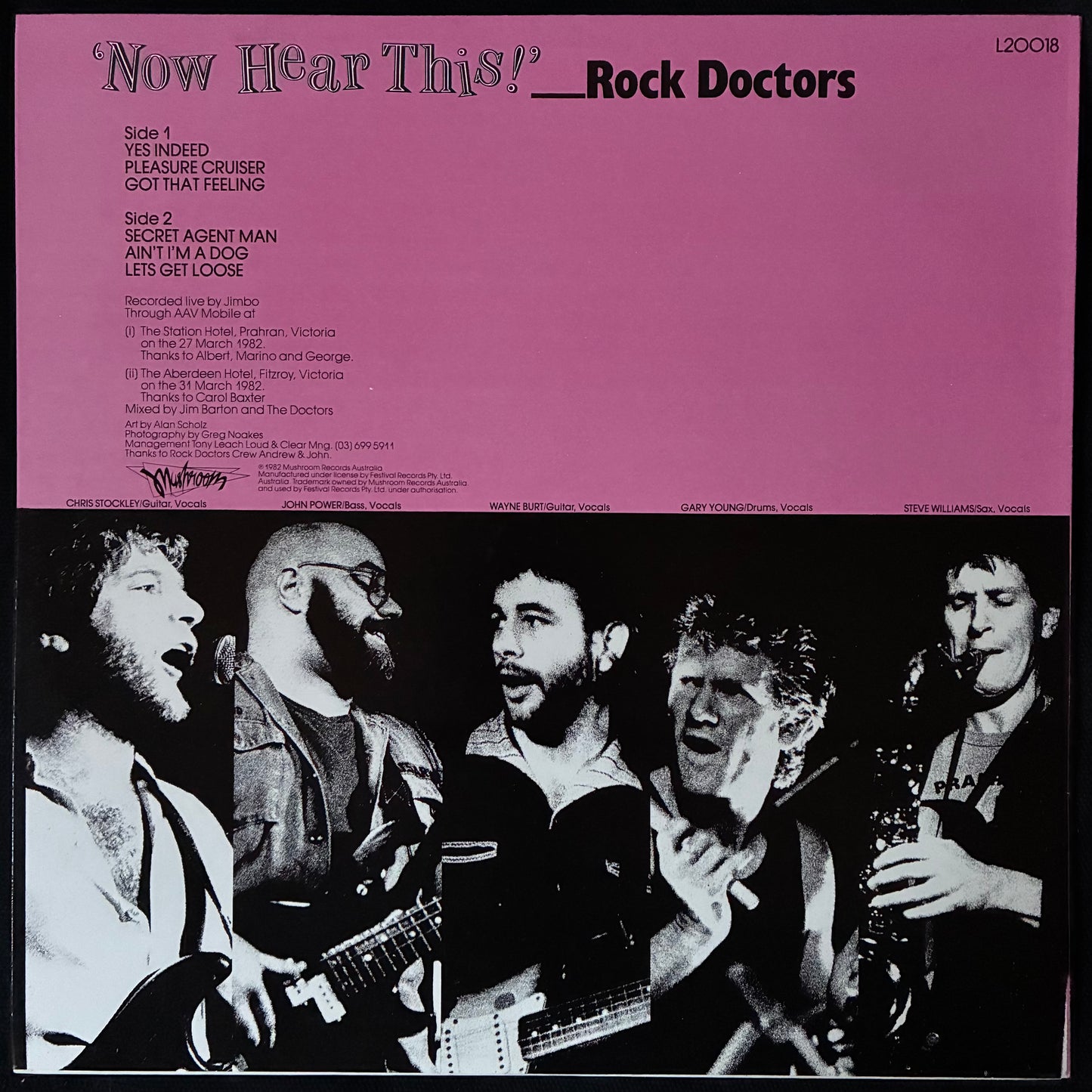 ROCK DOCTORS - NOW HEAR THIS! (MLP) (USED VINYL 1982 AUS M-/M-)