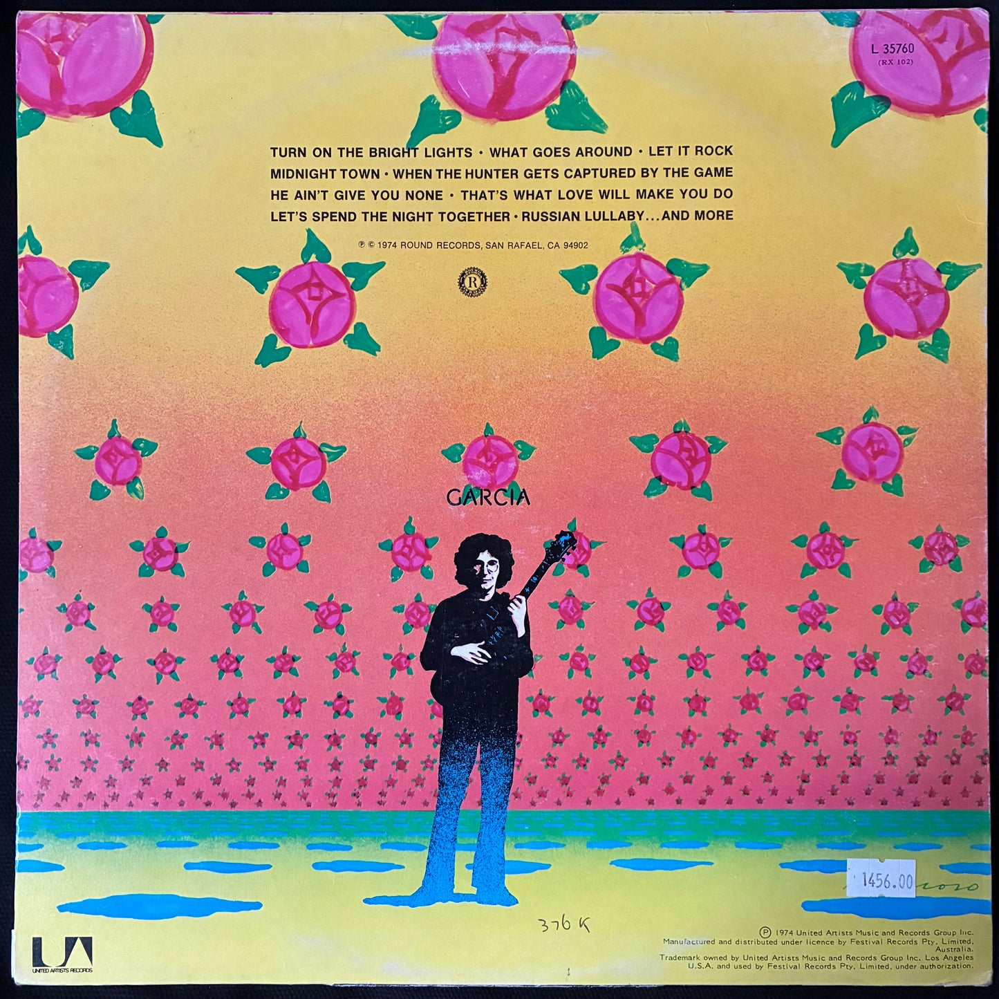 JERRY GARCIA - GARCIA (COMPLIMENTS) (USED VINYL 1974 AUS EX+/VG+)