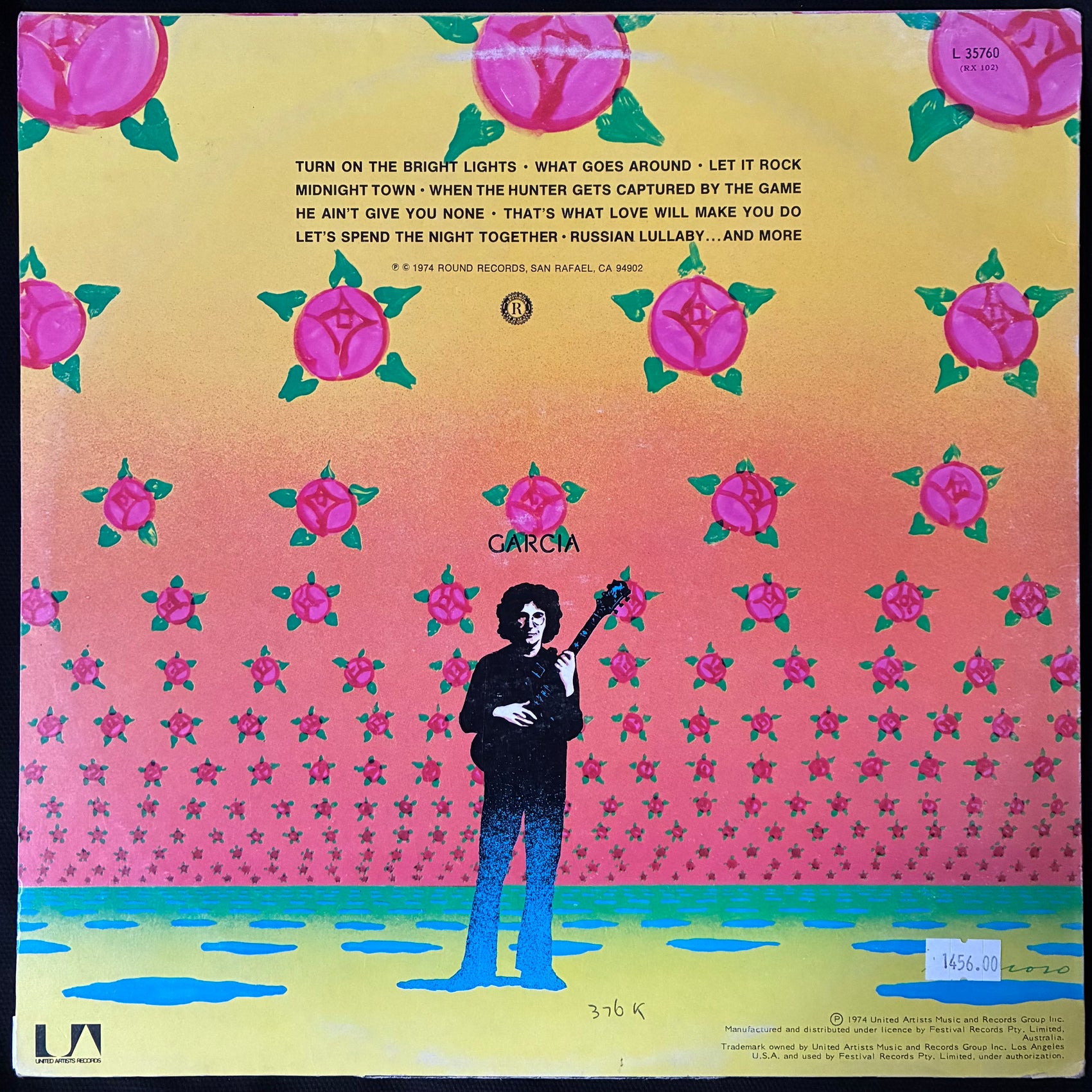 JERRY GARCIA - GARCIA (COMPLIMENTS) (USED VINYL 1974 AUS EX+/VG+)