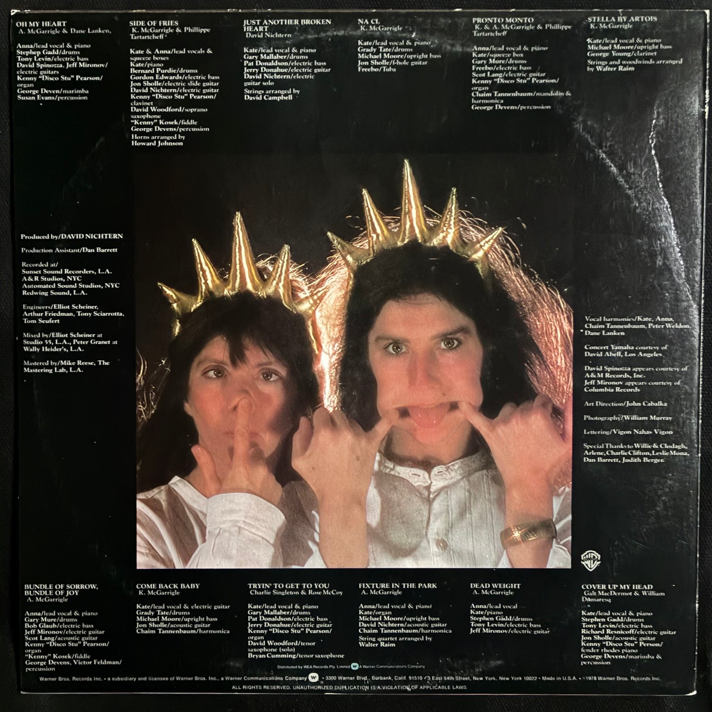 KATE & ANNA MCGARRIGLE - PRONTO MONTO (USED VINYL 1978 AUS M-/EX)