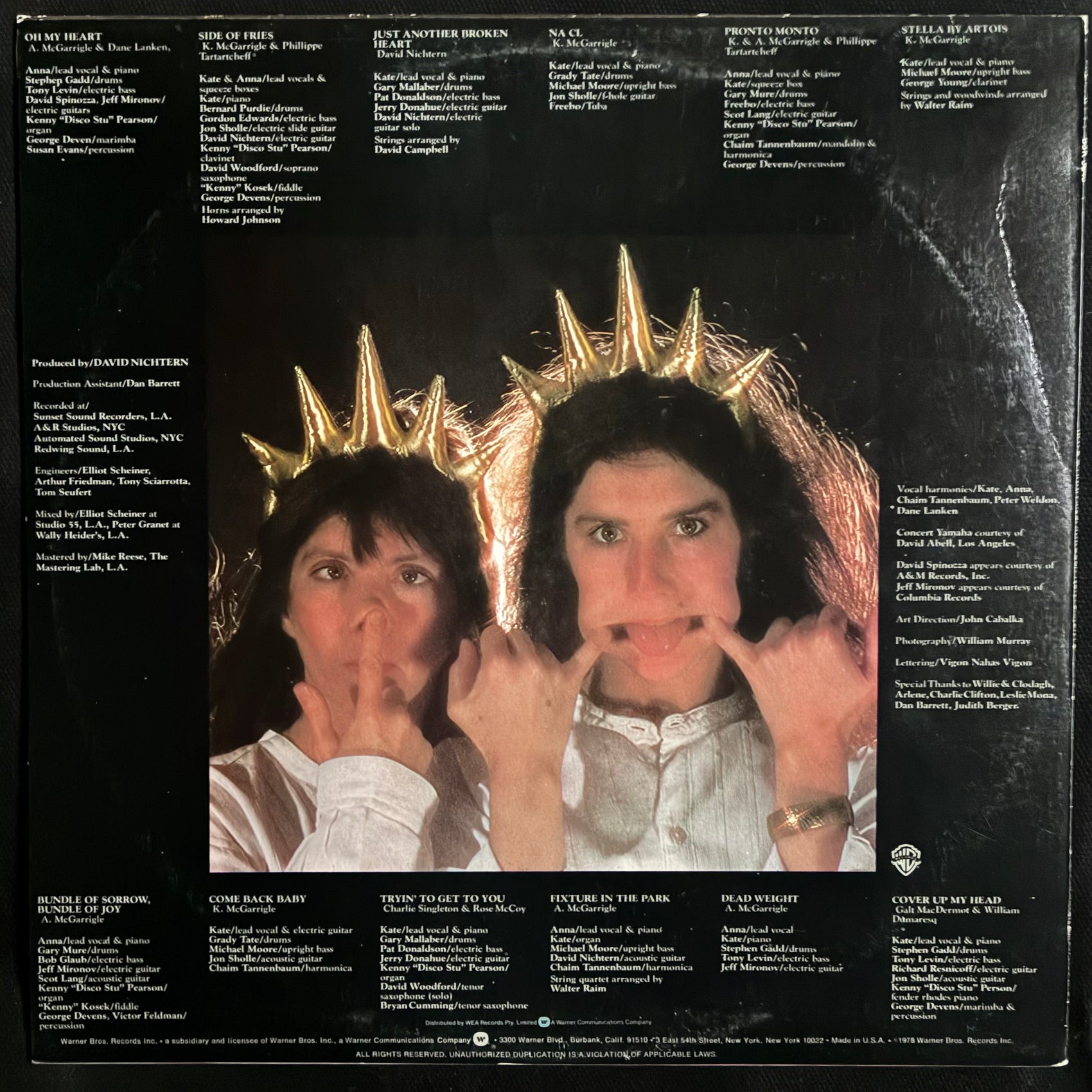 KATE & ANNA MCGARRIGLE - PRONTO MONTO (USED VINYL 1978 AUS M-/EX)