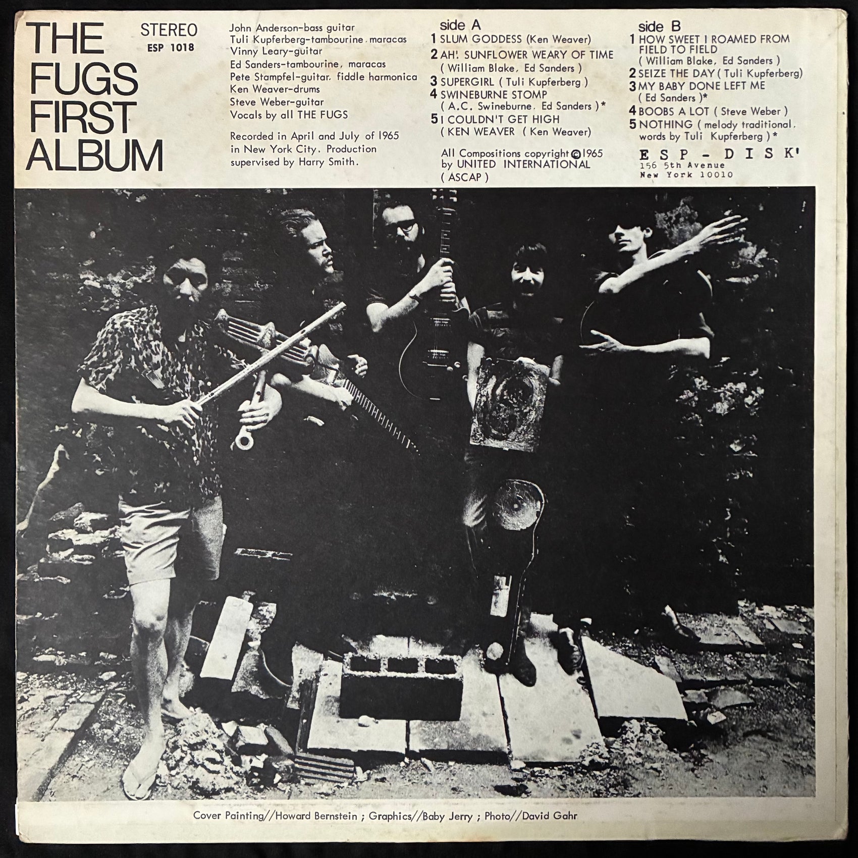 FUGS - THE FUGS FIRST ALBUM (USED VINYL 1972 US EX+/EX)