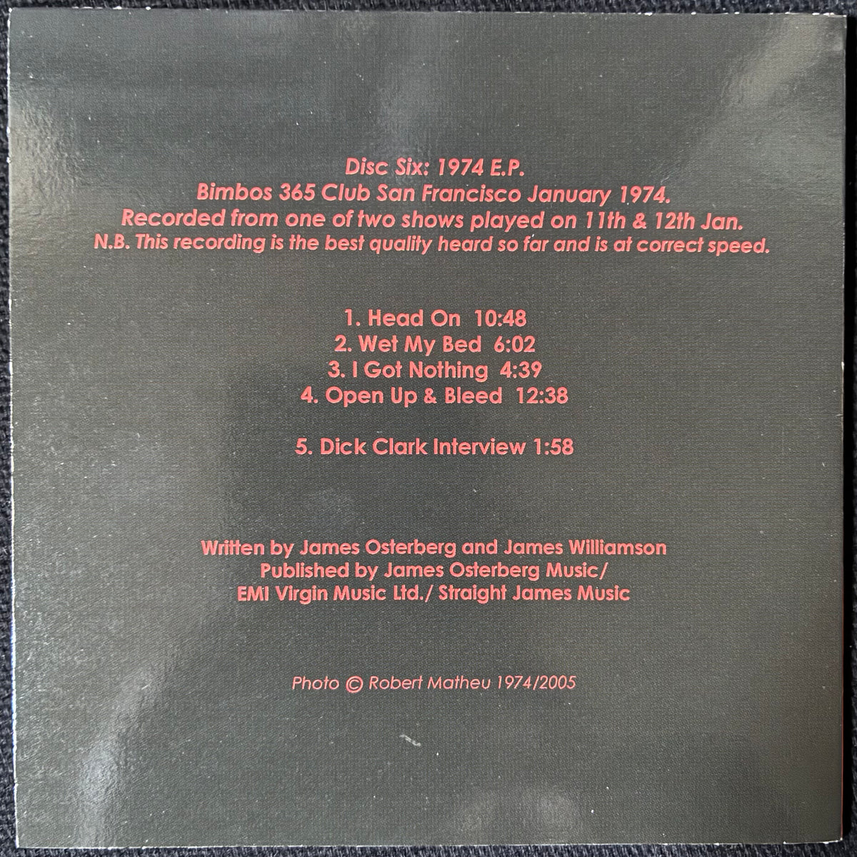 STOOGES - HEAVY LIQUID (6CD BOX SET) (USED CD 2005 UK M-/M-)