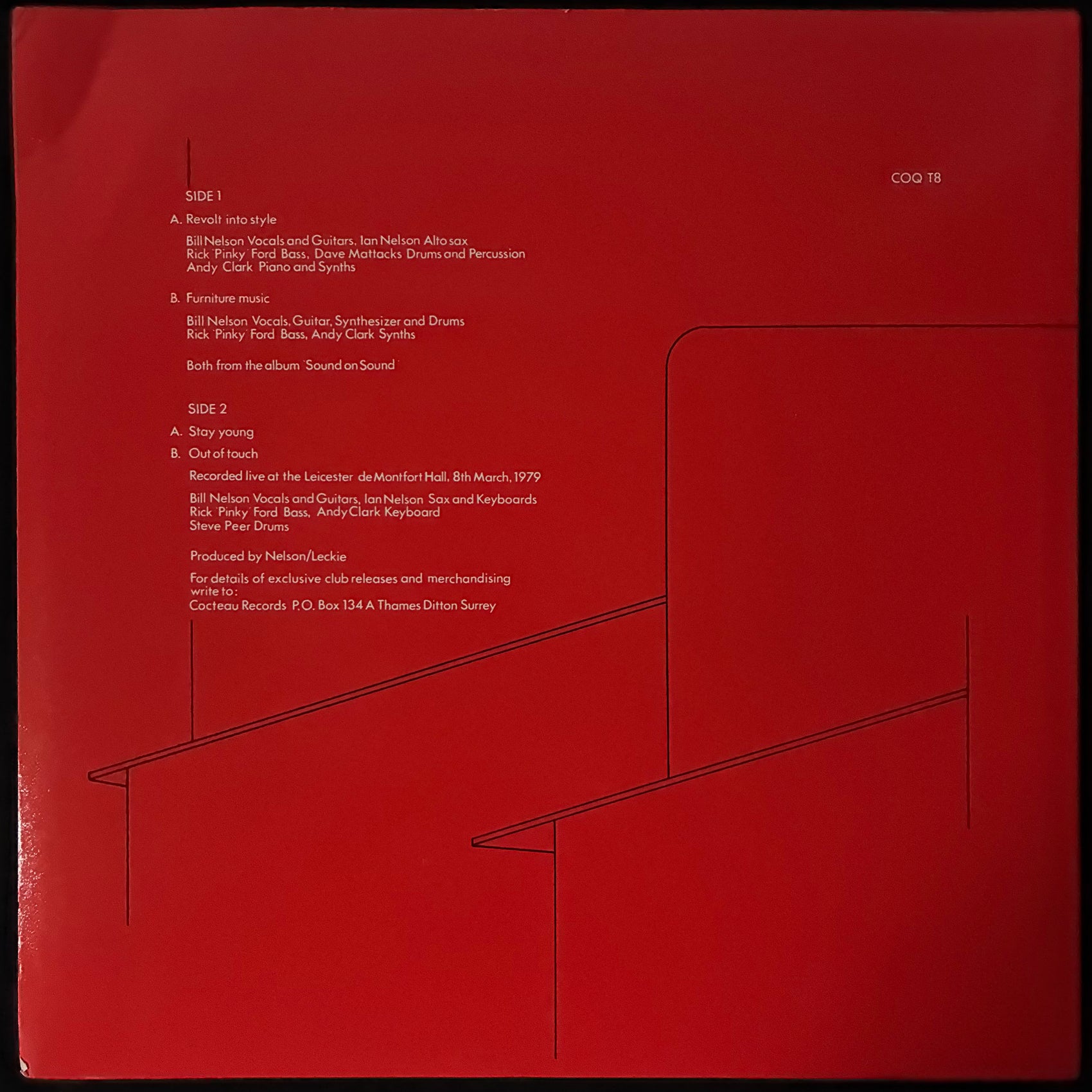 BILL NELSON - BILL NELSON'S RED NOISE (USED VINYL 1979 UK M-/EX)