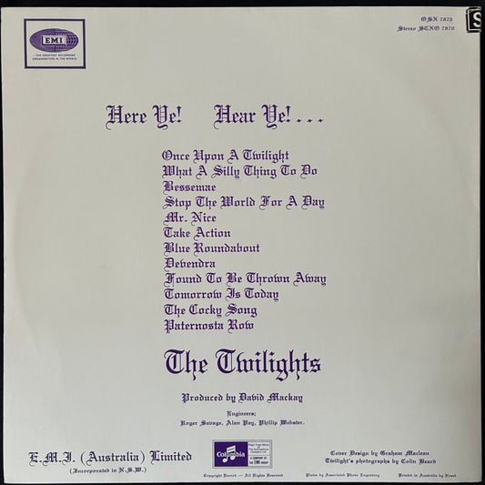 TWILIGHTS - ONCE UPON A TWILIGHT... (SIGNED BY GLENN SHORROCK) (USED VINYL 1968 AUS VG/EX+)