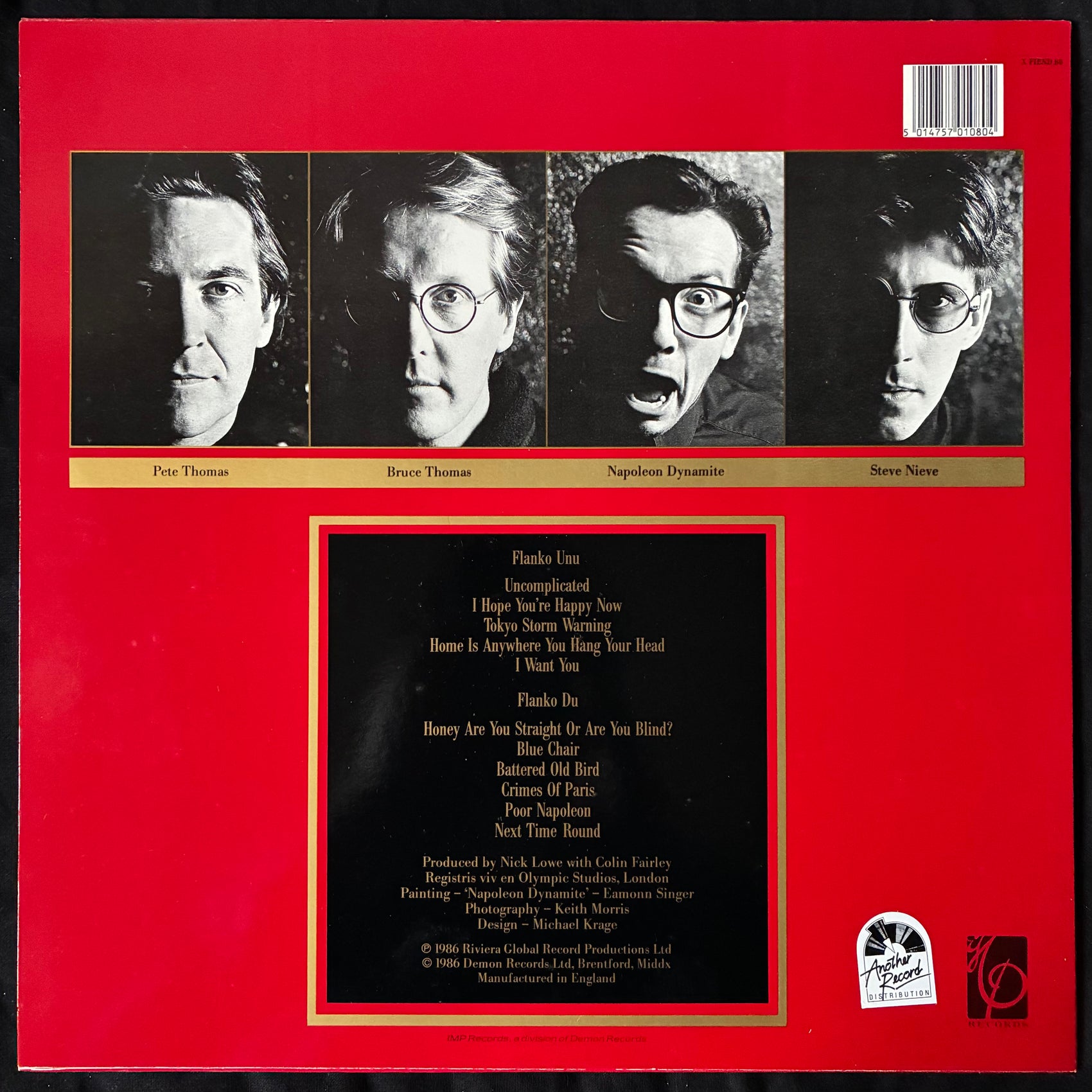 ELVIS COSTELLO AND THE ATTRACTIONS - BLOOD & CHOCOLATE (USED VINYL 1986 UK M-/M-)