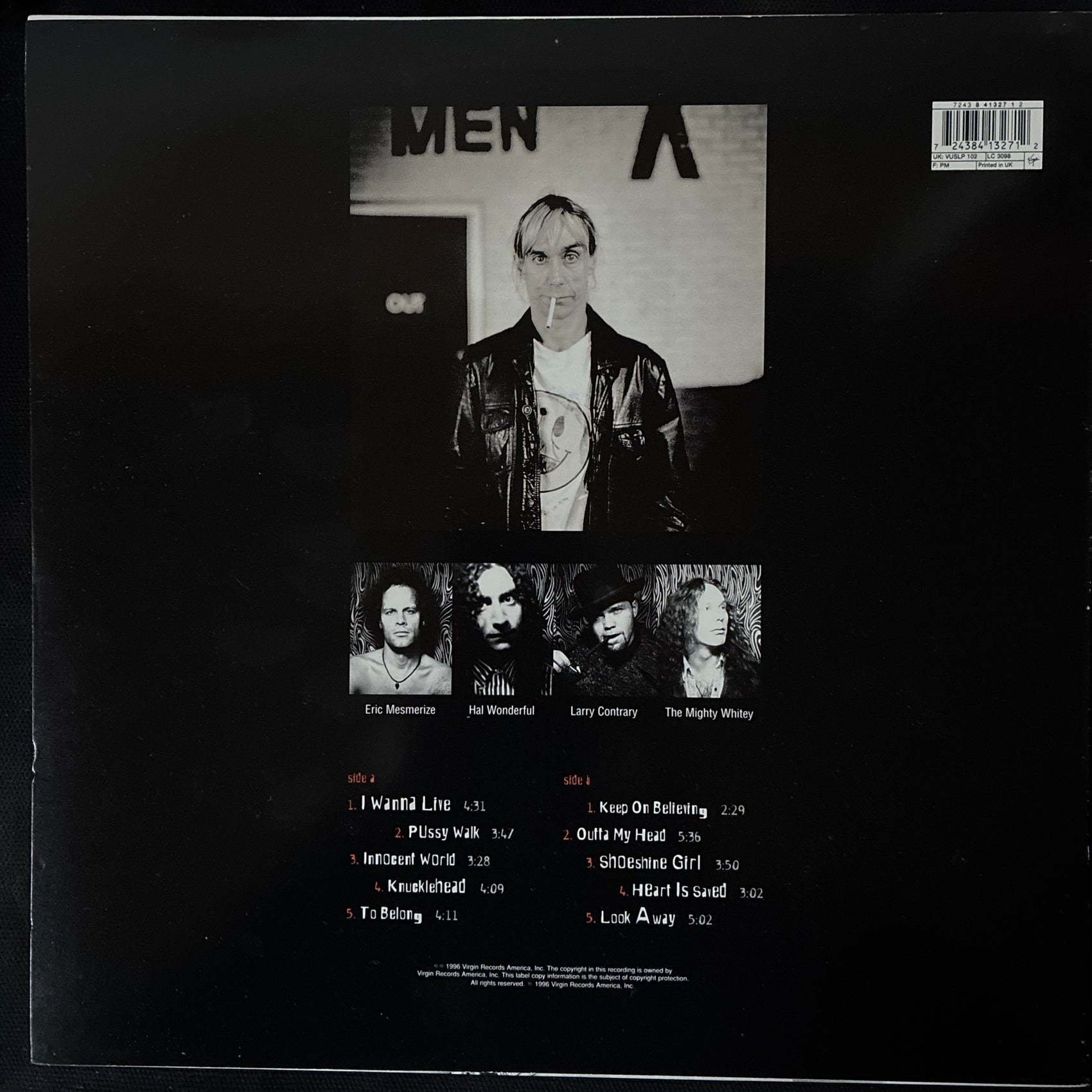 IGGY POP - NAUGHTY LITTLE DOGGIE (FIRST PRESSING) (USED VINYL 1996 UK/EU M-/M-)