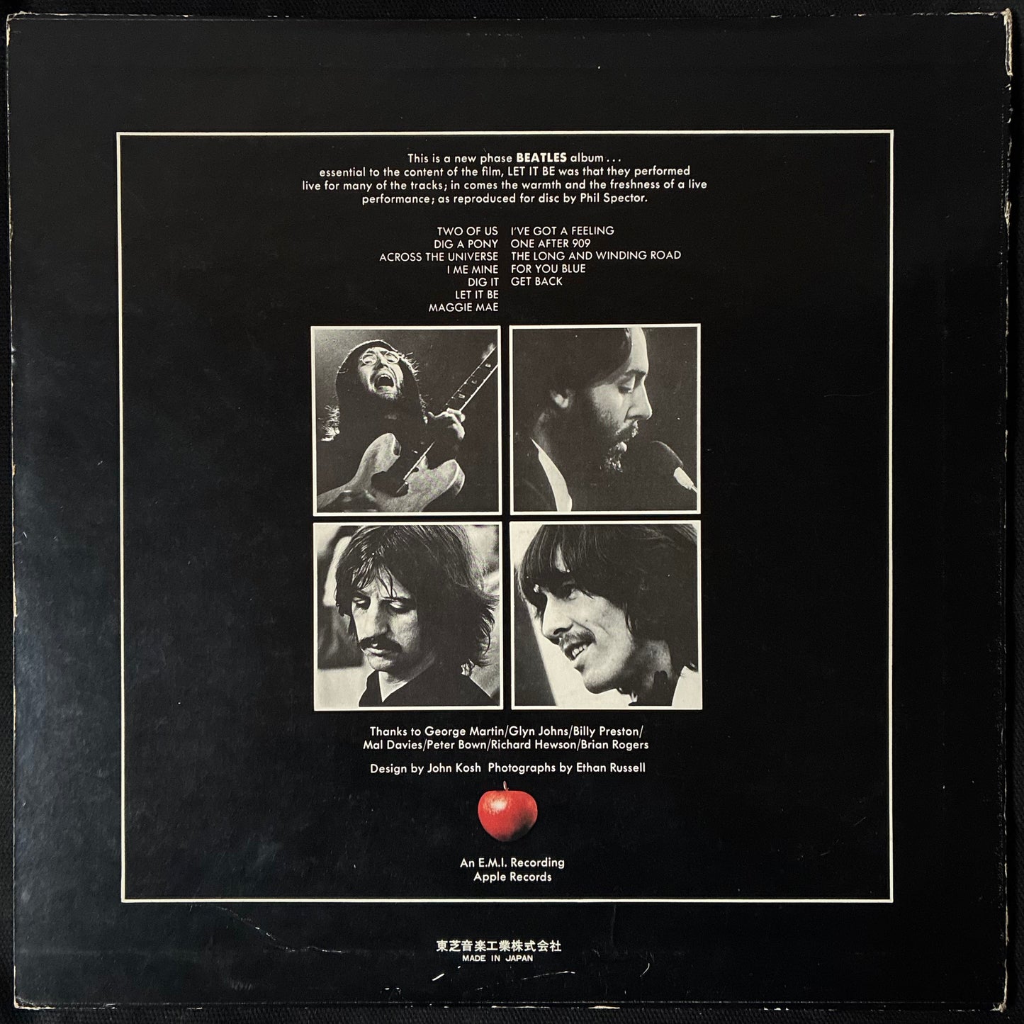 BEATLES - LET IT BE (LP+BOOK BOX SET) (USED VINYL 1970 JAPAN EX/EX+)