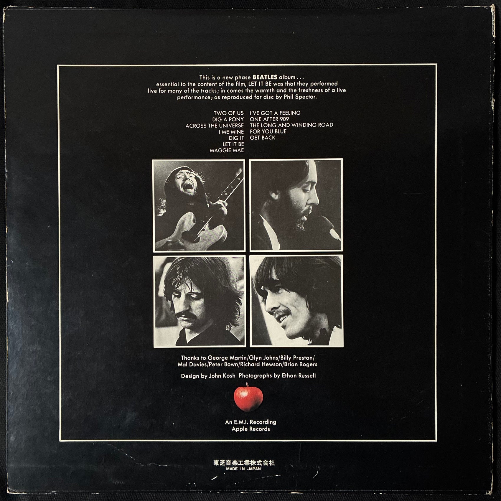 BEATLES - LET IT BE (LP+BOOK BOX SET) (USED VINYL 1970 JAPAN EX/EX+)