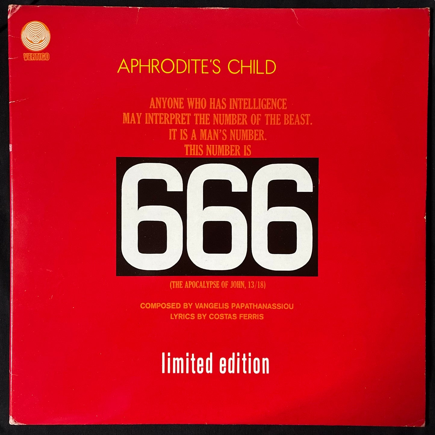 APHRODITE'S CHILD - 666 (2LP) (USED VINYL 1989 KOREA M-/EX)