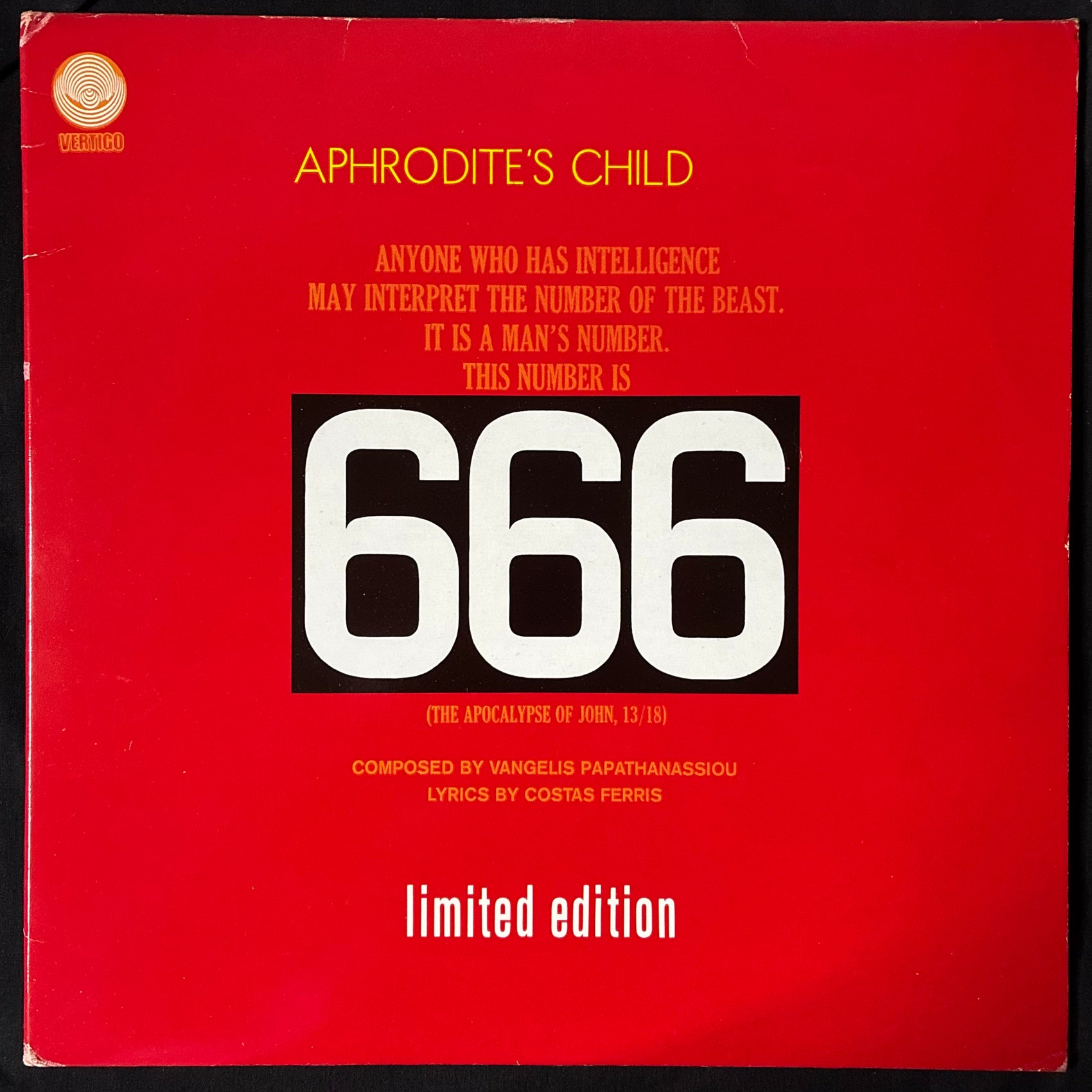APHRODITE'S CHILD - 666 (2LP) (USED VINYL 1989 KOREA M-/EX)