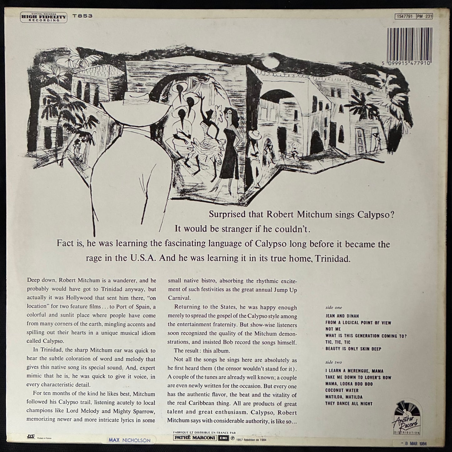 ROBERT MITCHUM - CALYPSO (USED VINYL 1984 FRANCE M-/EX)